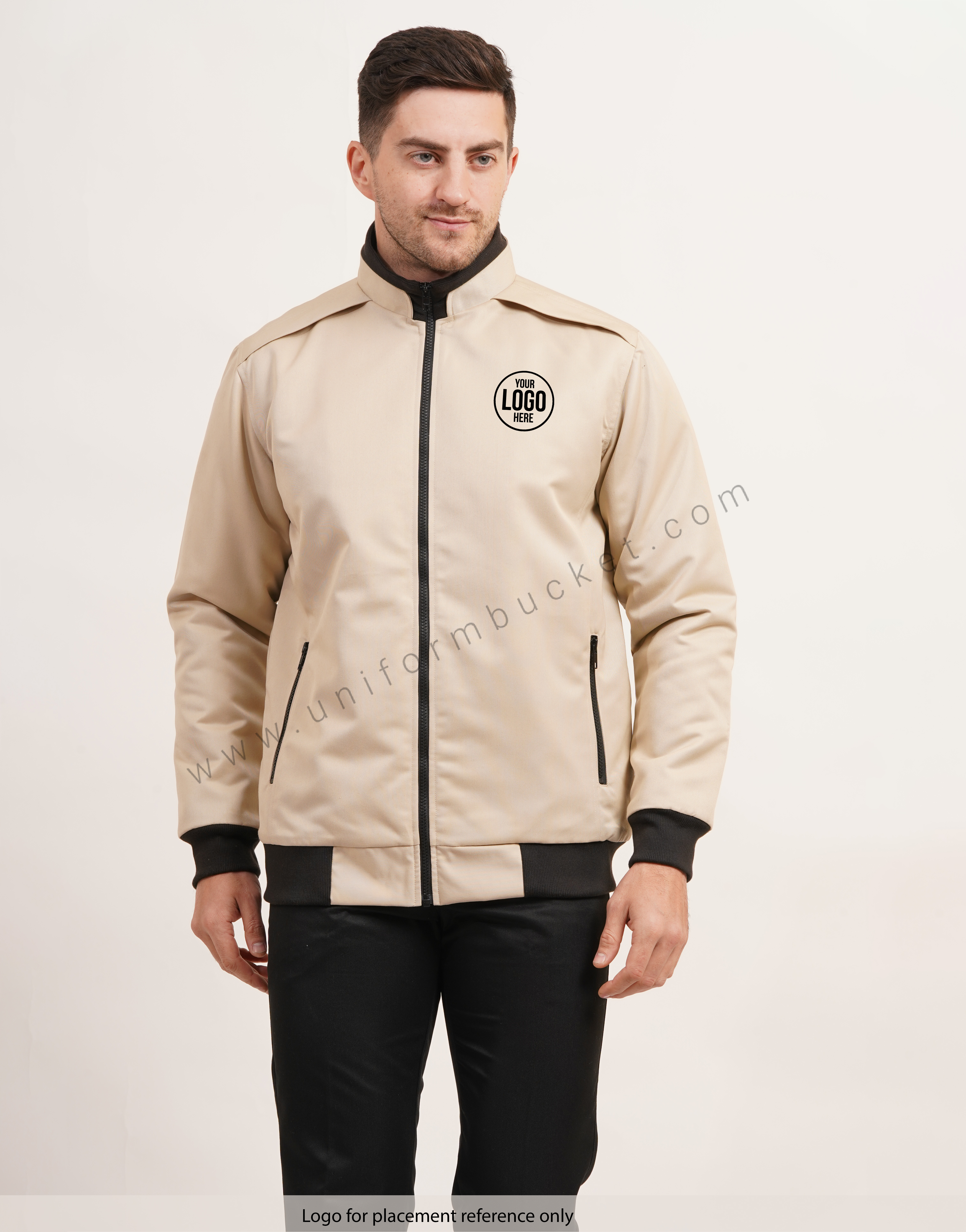 double collar with shoulder plate designer jacket view 1