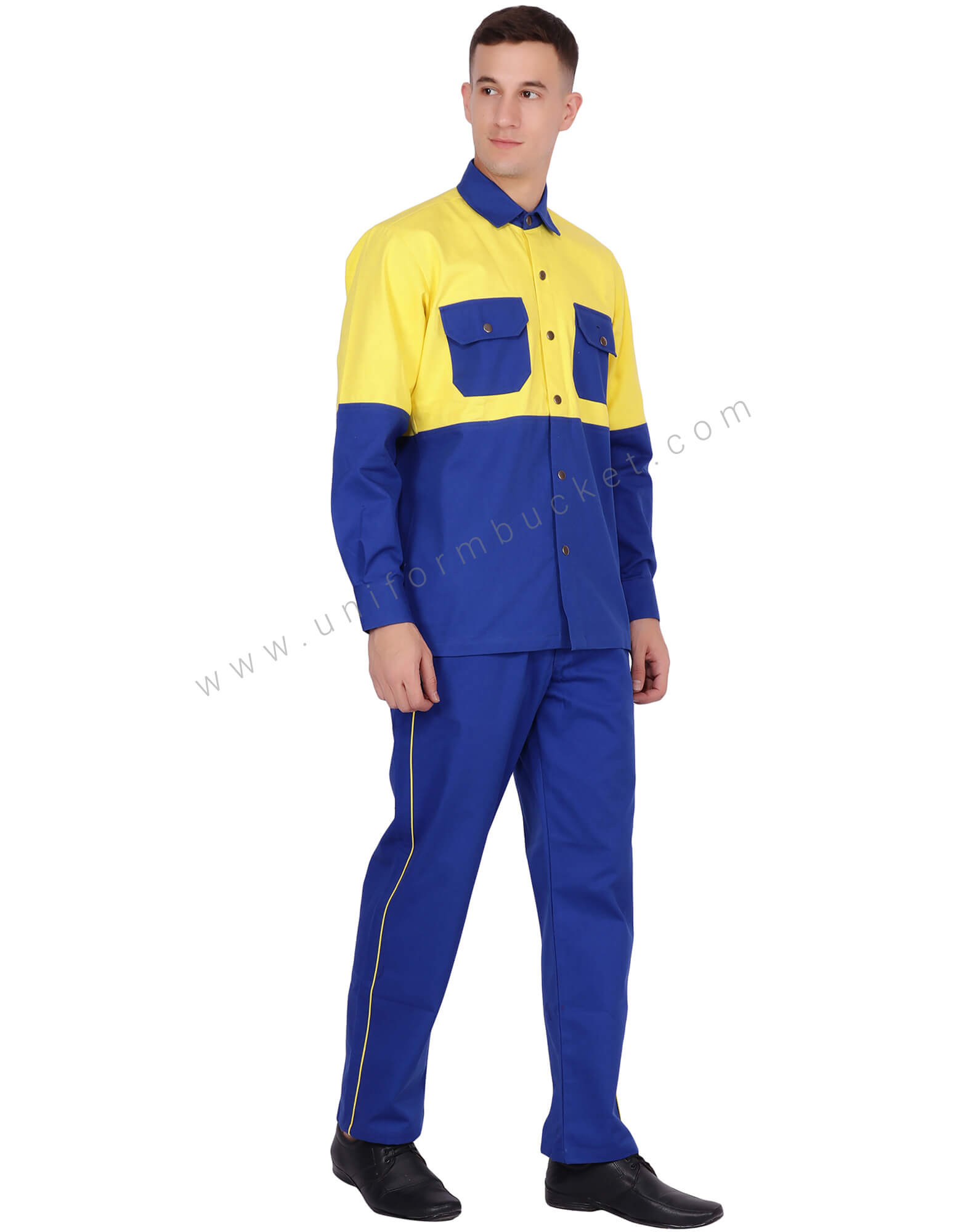 Double Tone Yellow Blue Shirt thumbnail 2