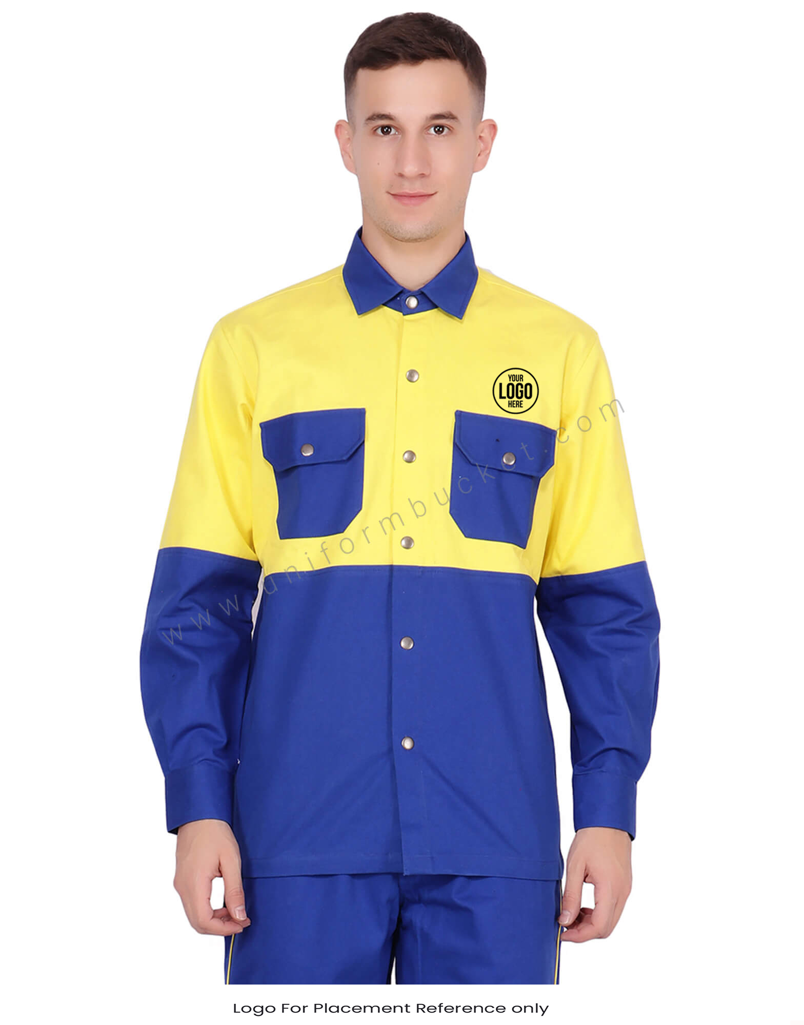 Double Tone Yellow Blue Shirt thumbnail 4