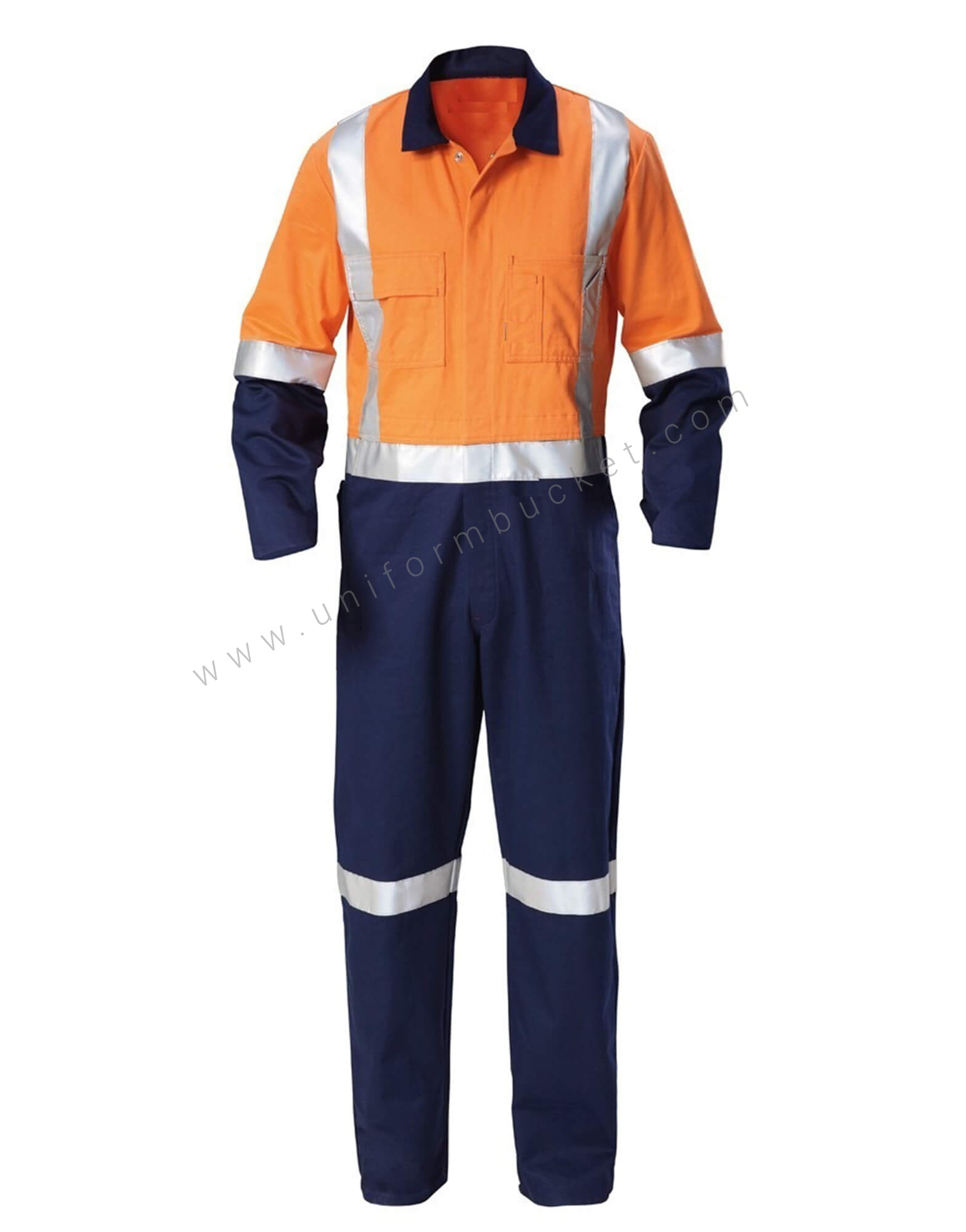 Orange and Blue Overall with Reflector thumbnail 2
