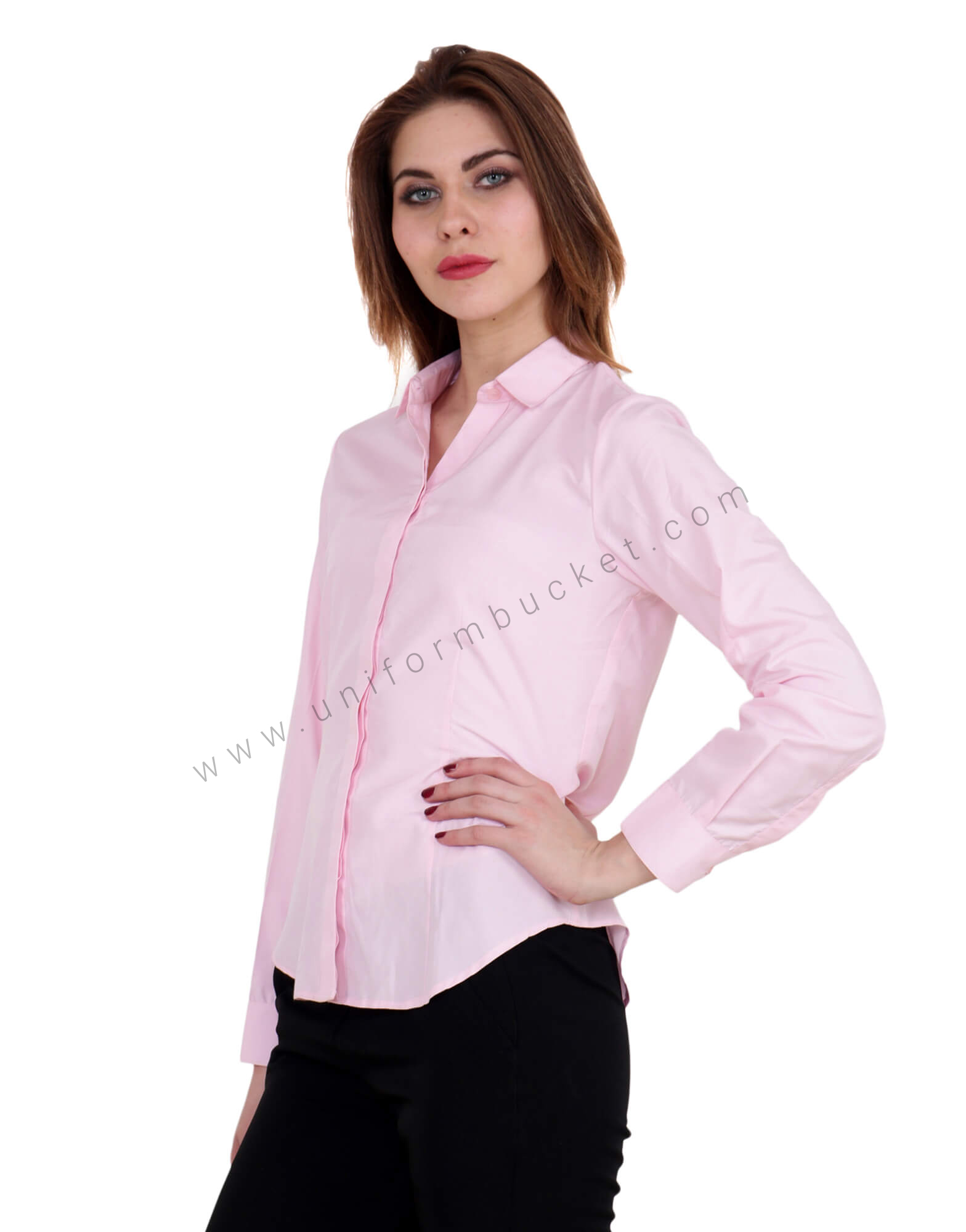 Baby Pink Full Sleeves Shirt view 1