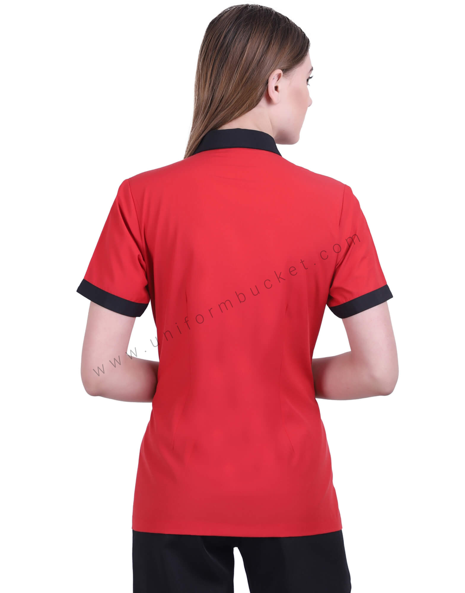 Elegant Red Formal Shirt For Women thumbnail 2