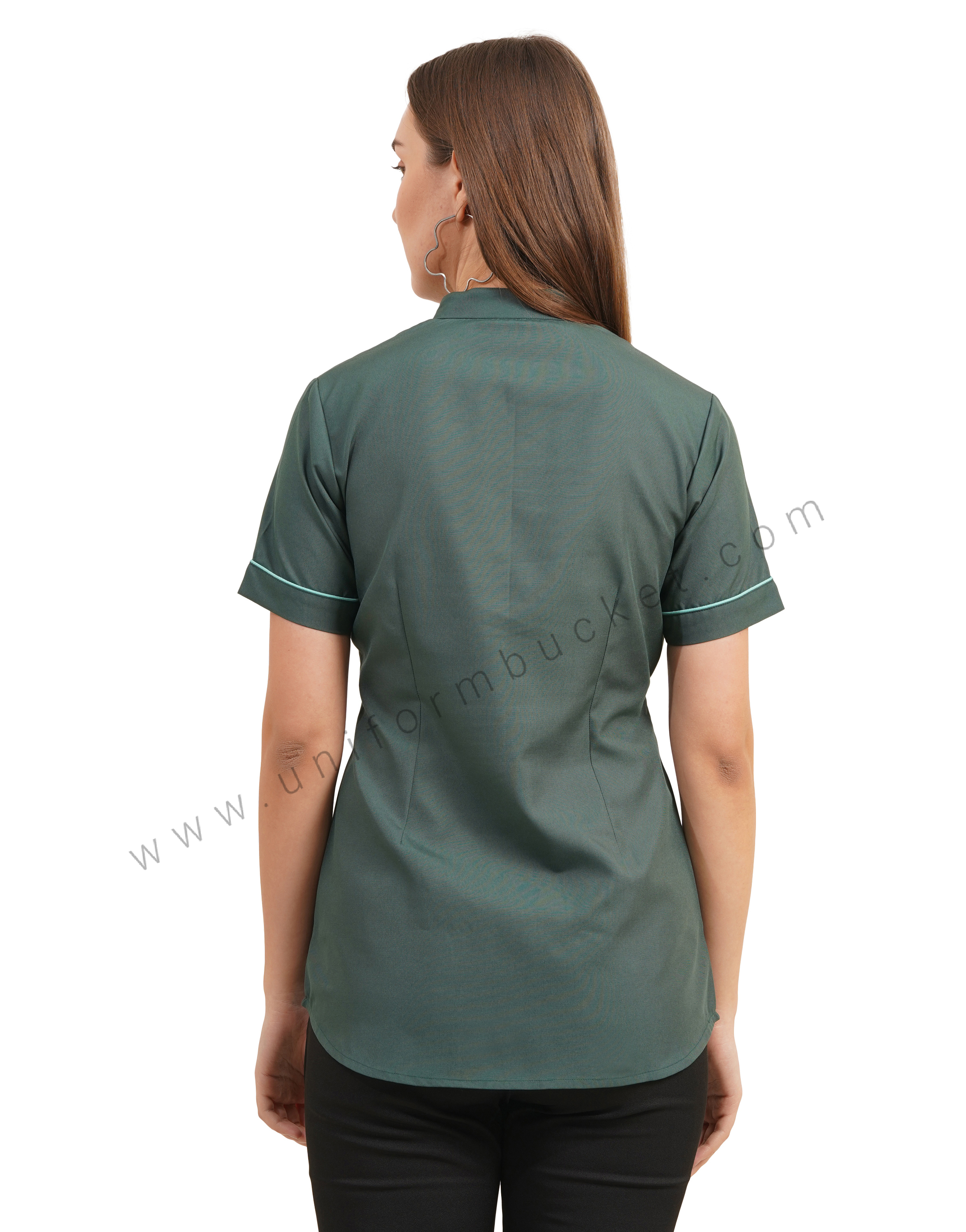 Emerald Green Front Button top thumbnail 4