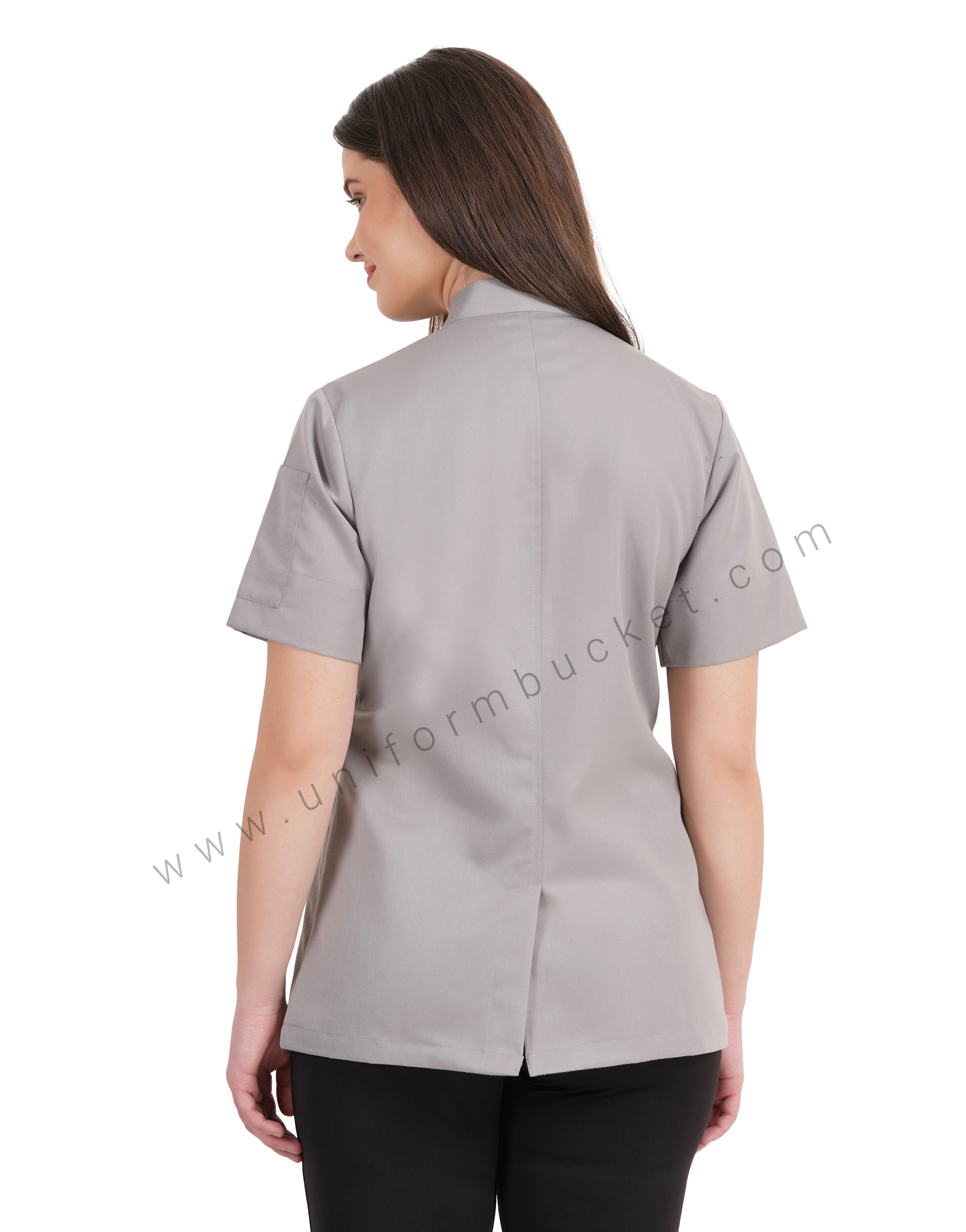 FEMALE PRINCESS LINE CHEF COAT WITH HALF SLEEVE thumbnail 4