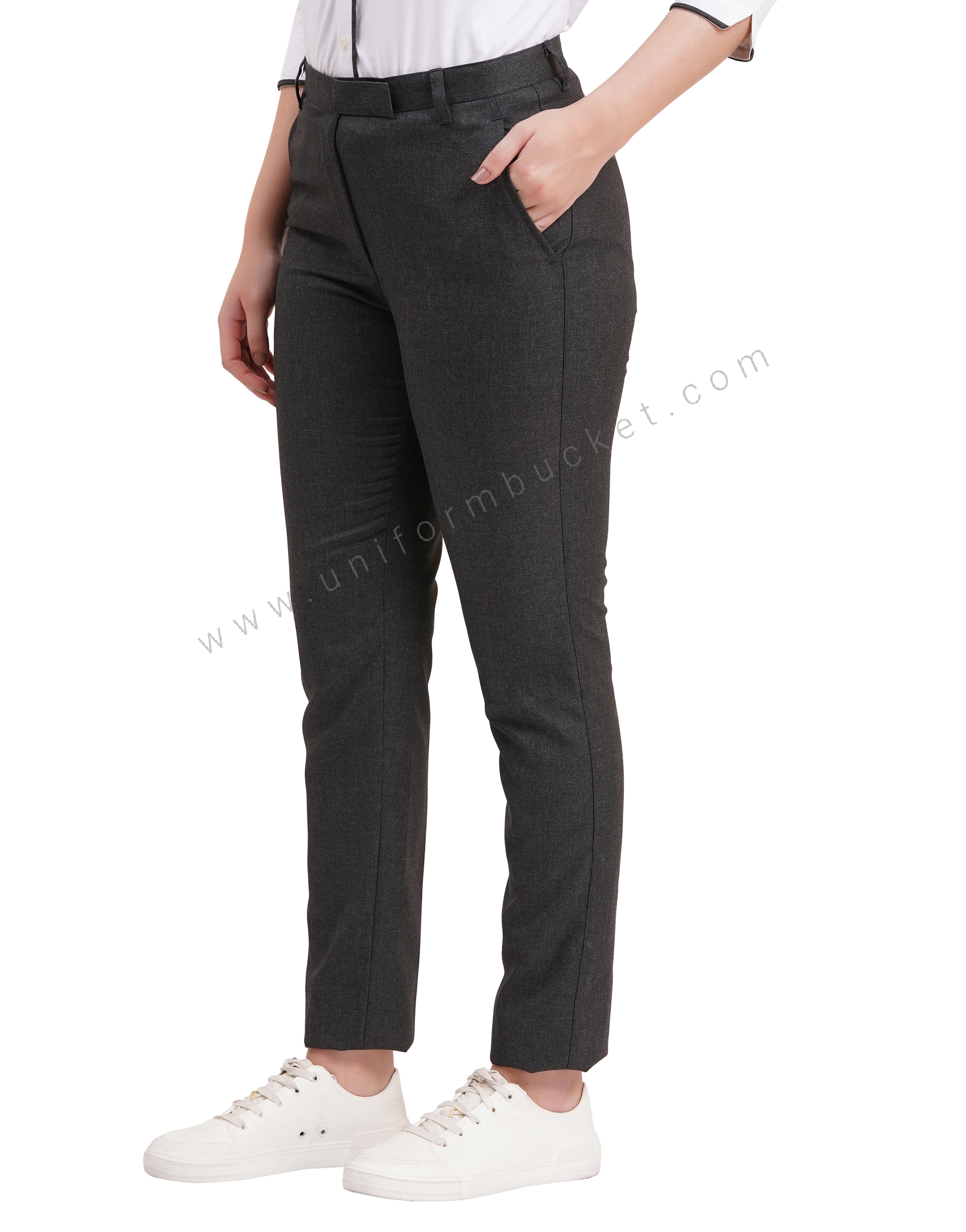 female  huy worsted grey formal trouser thumbnail 2