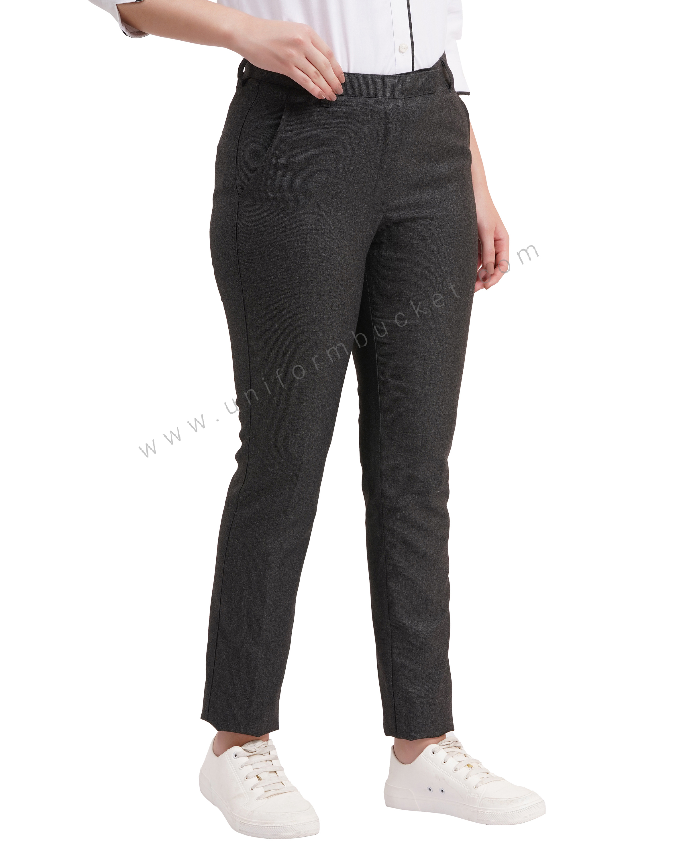 female  huy worsted grey formal trouser thumbnail 3
