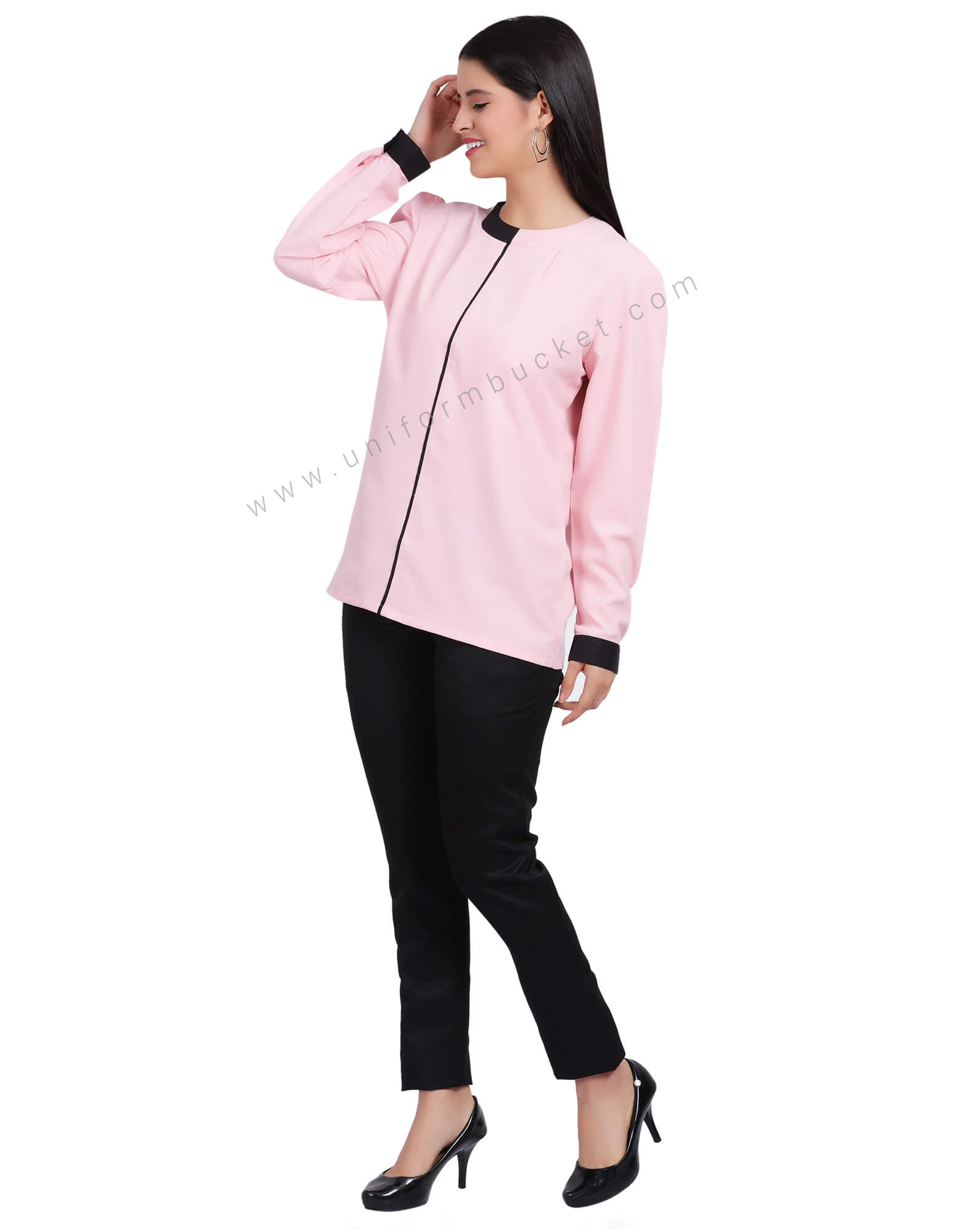 FEMALE SHIRT WITH BLACK TRIM thumbnail 3