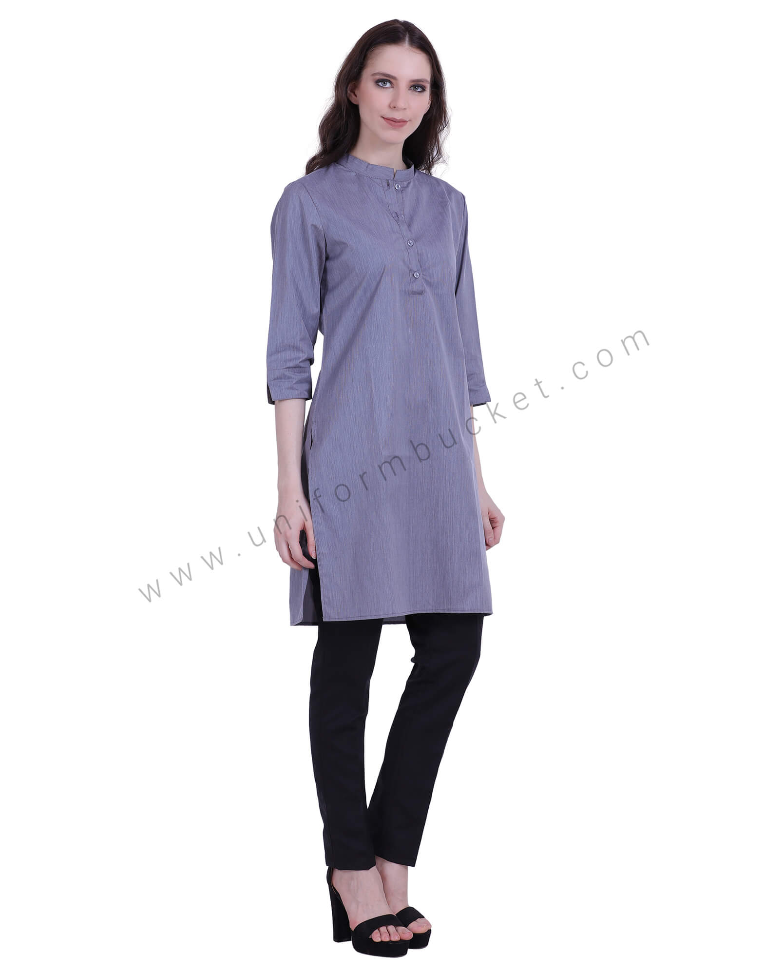 Fil A Fil Grey Fomal Kurti thumbnail 2