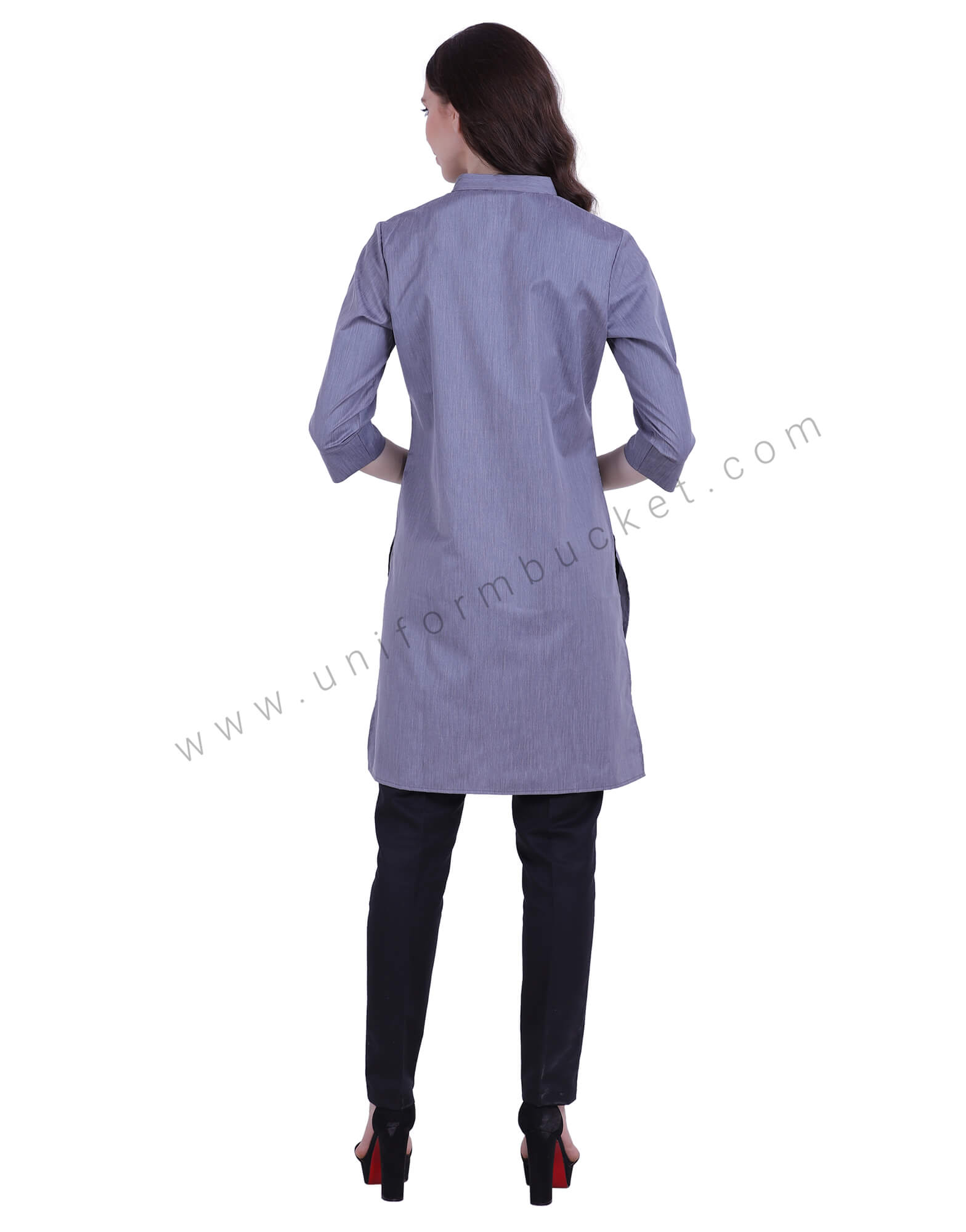 Fil A Fil Grey Fomal Kurti thumbnail 3