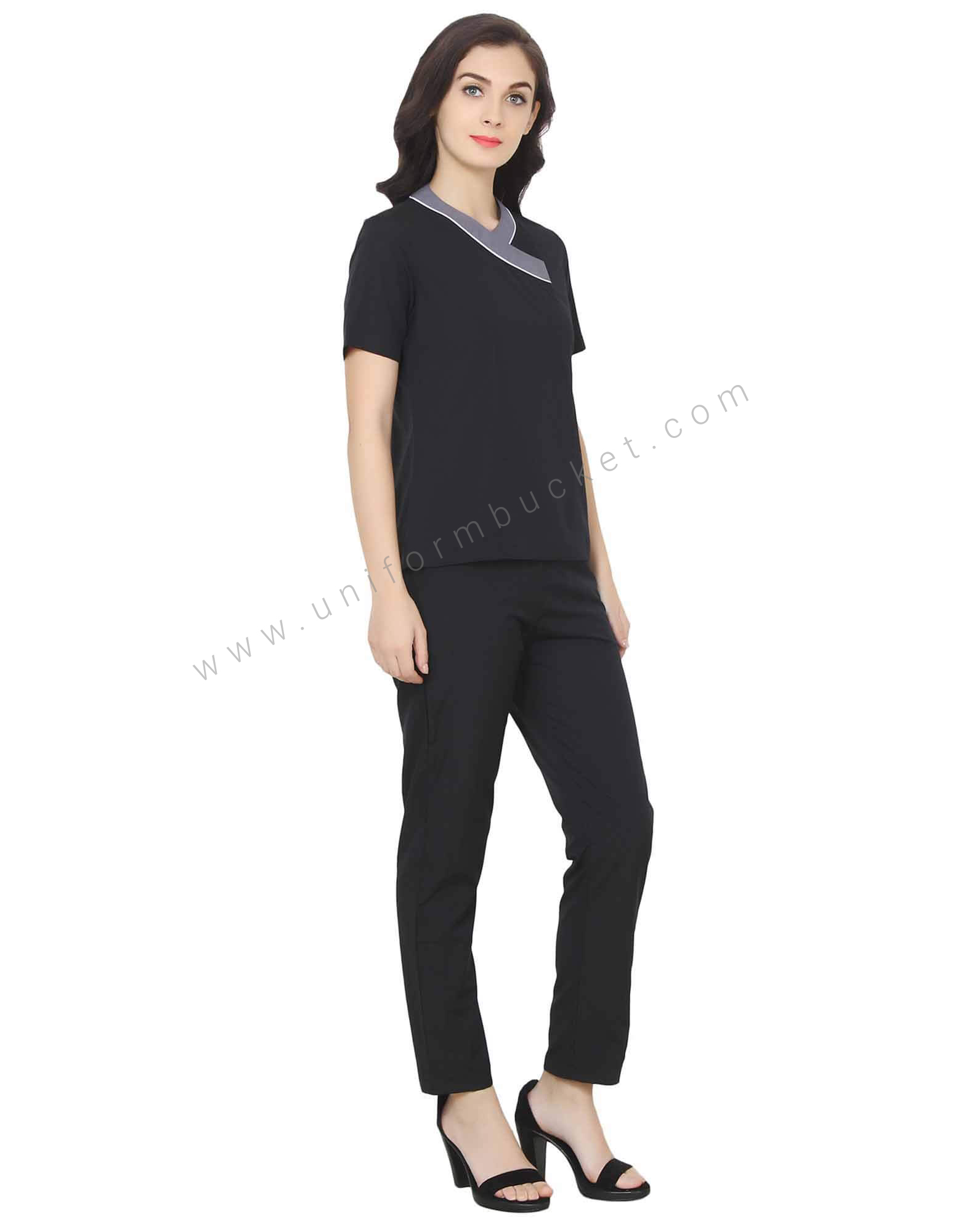 Overlap Neck Top With Invisible Back Zip thumbnail 2