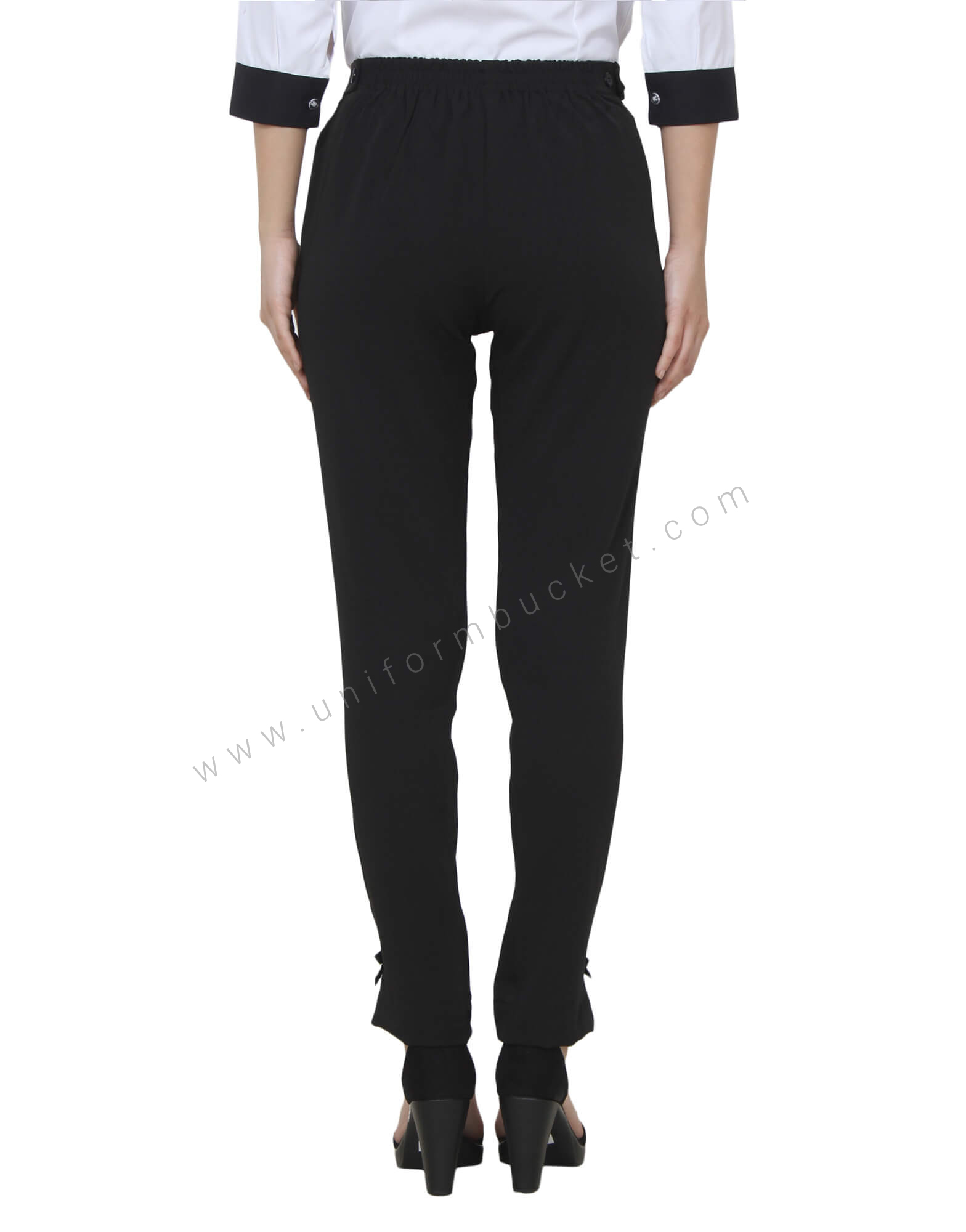 Classic Work Wear Trouser With Bottom Slits thumbnail 3