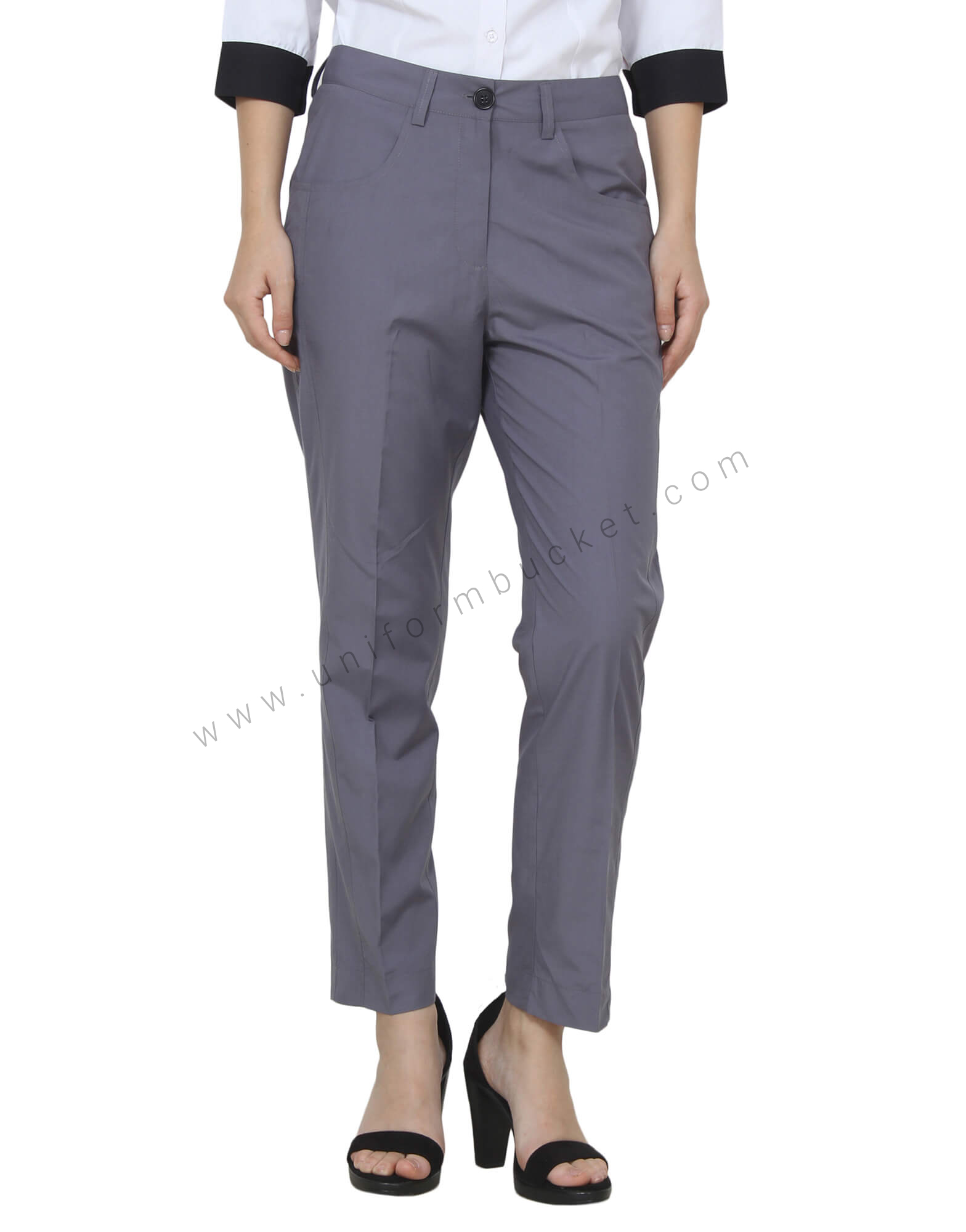 Formal Grey Trouser With Front Zip thumbnail 2