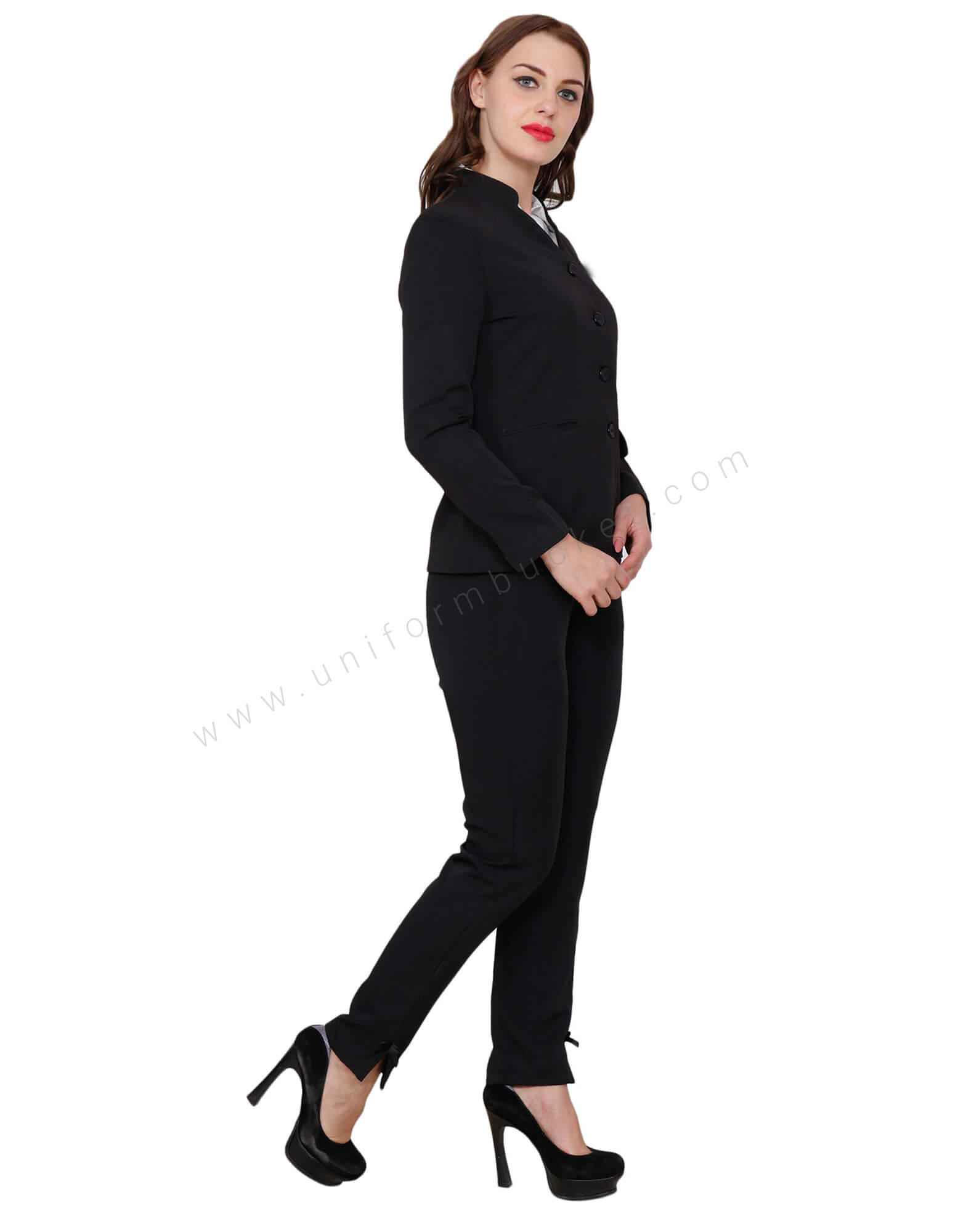 4 Button Blazer with Chinese Collar thumbnail 2