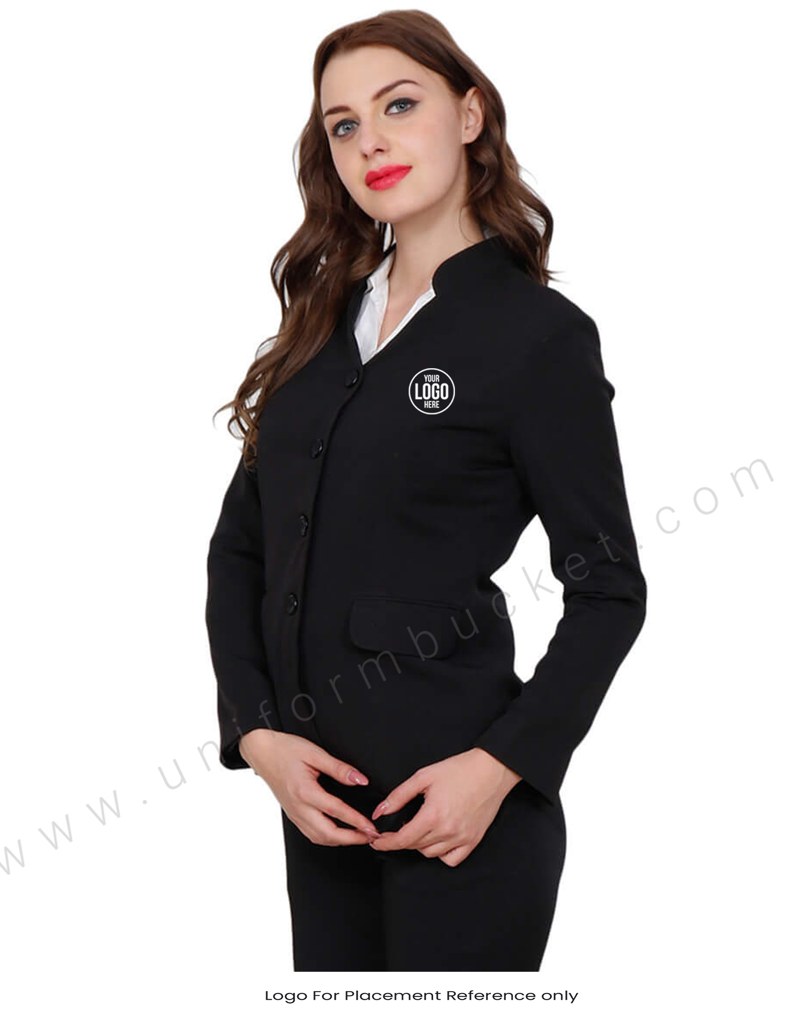 4 Button Blazer with Chinese Collar thumbnail 4