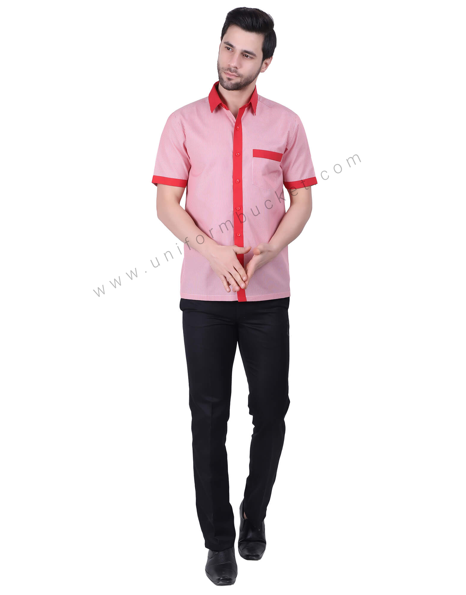 Formal Red Stripe Shirt thumbnail 3