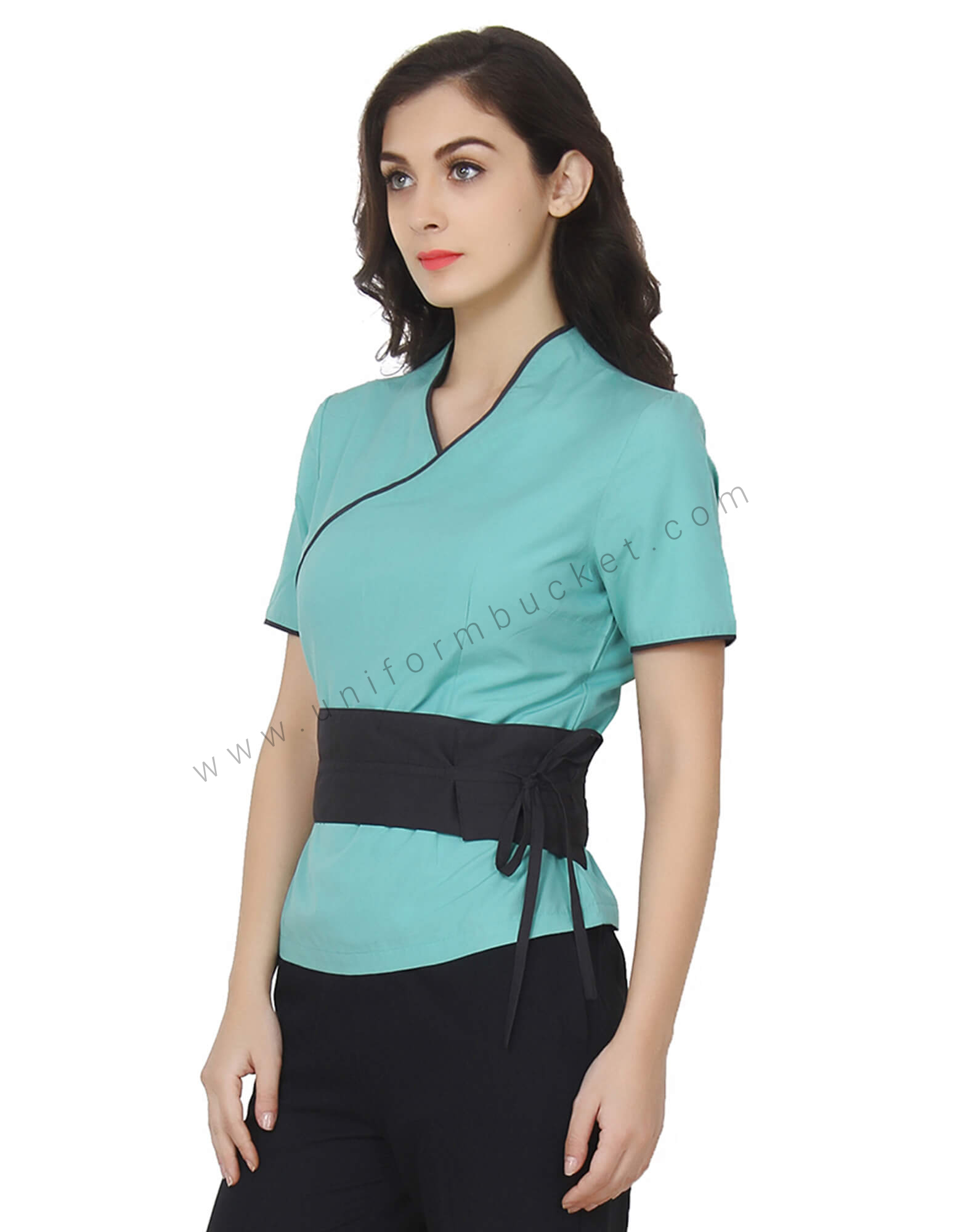 Sea Green Top With Broad String Belt thumbnail 2