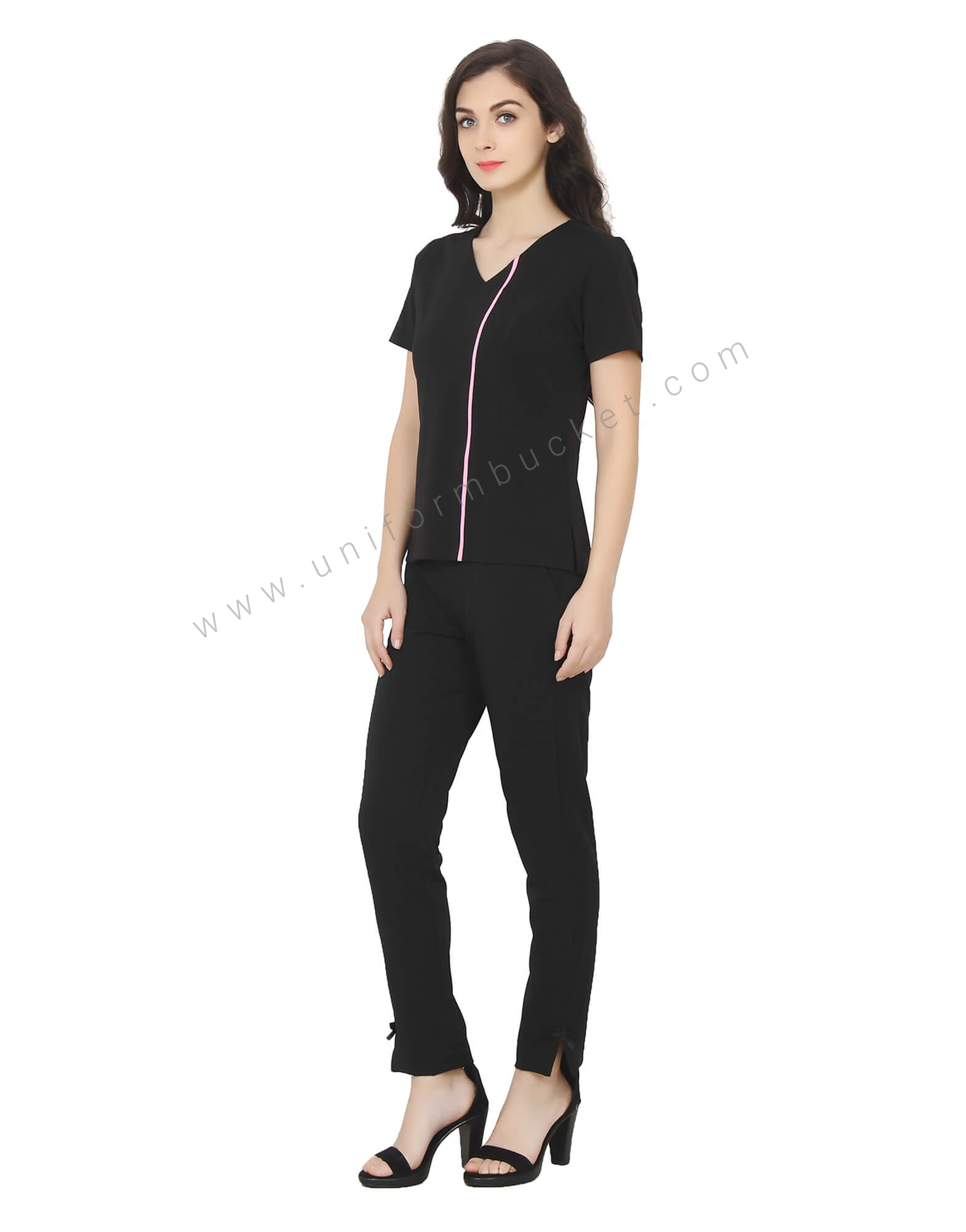 V Neck Formal Top With Back Zip view 1