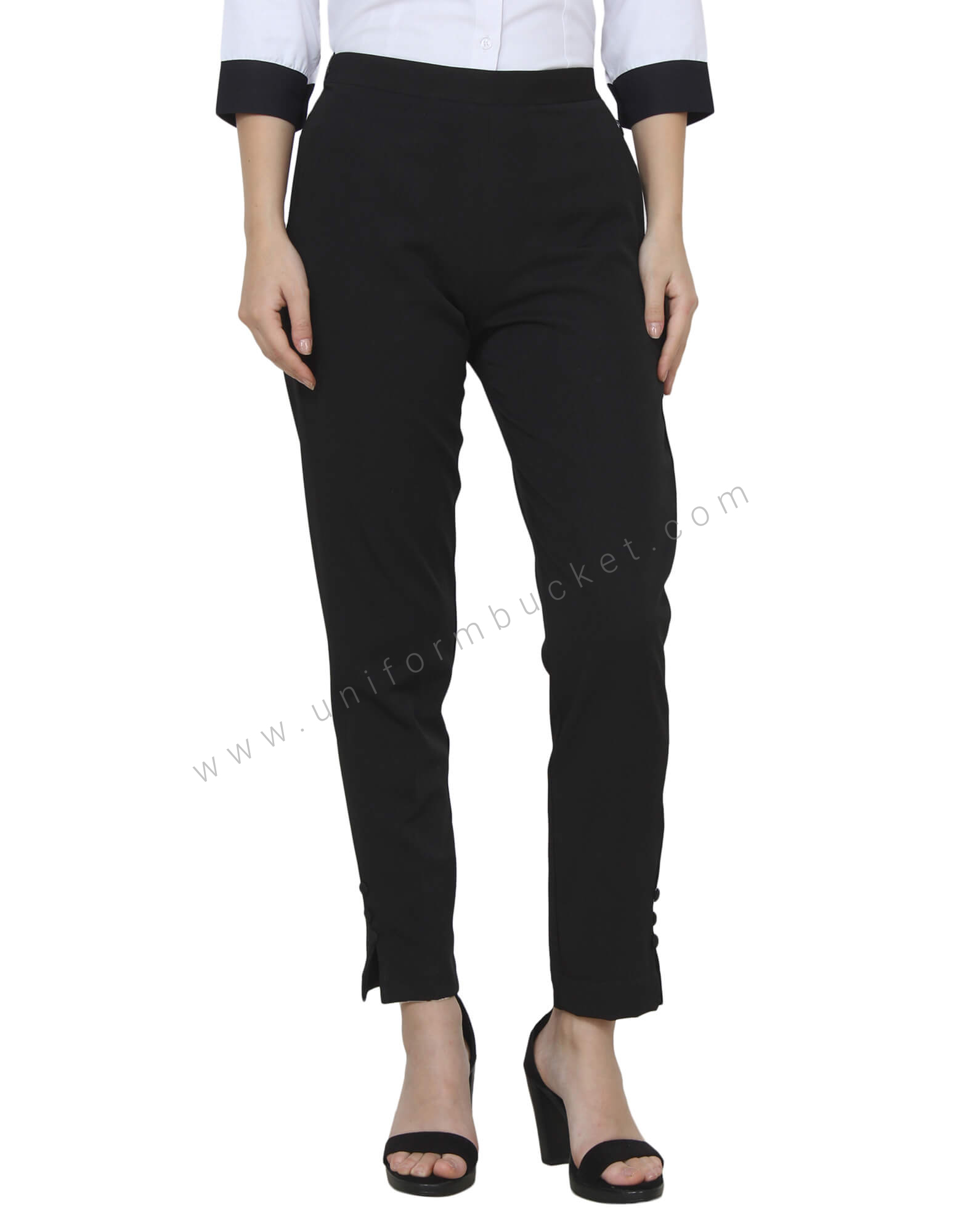 Side Zipper  Trouser With  Bottom 3 Buttons thumbnail 5
