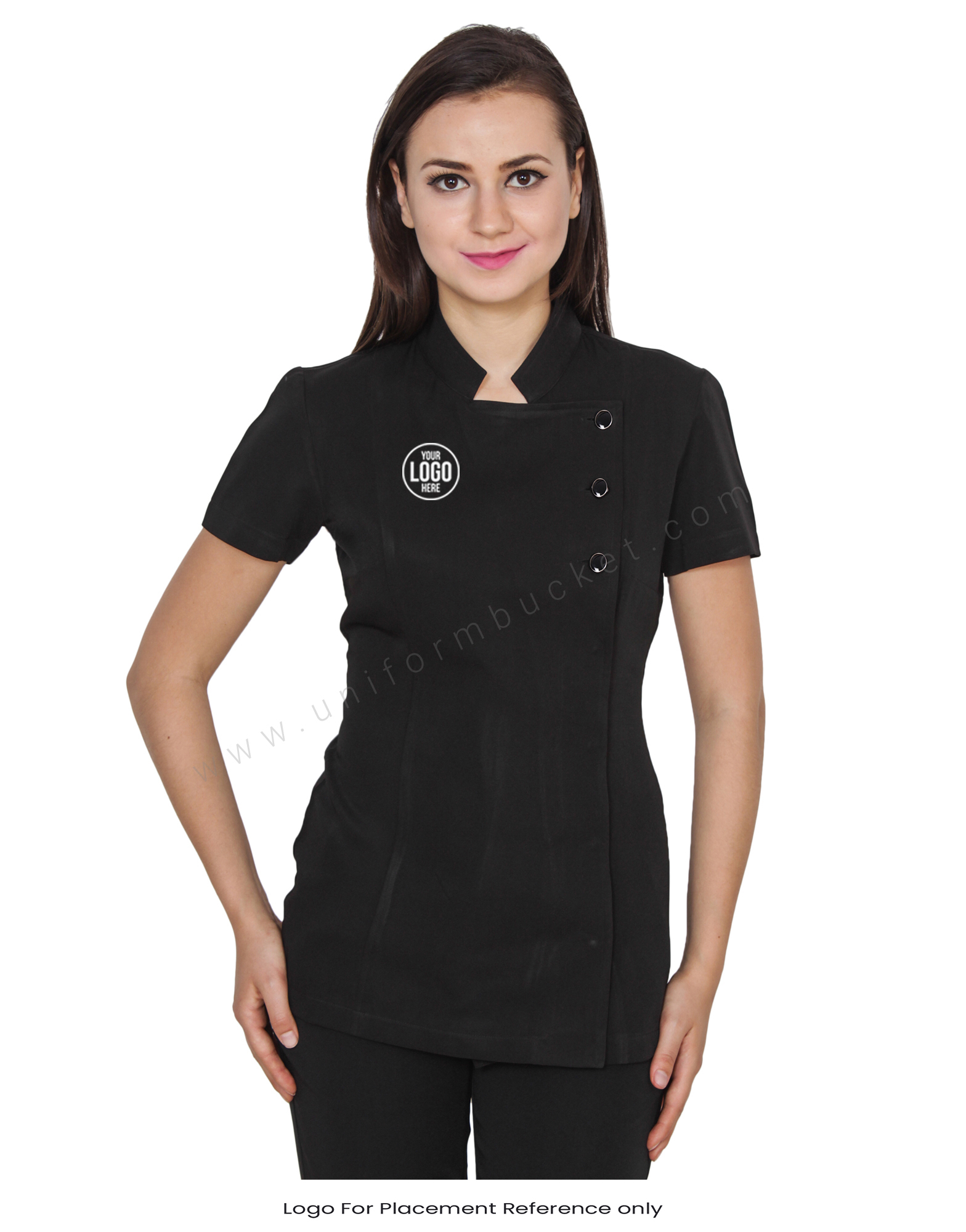 Black Tunic With 3 Button Opening thumbnail 3