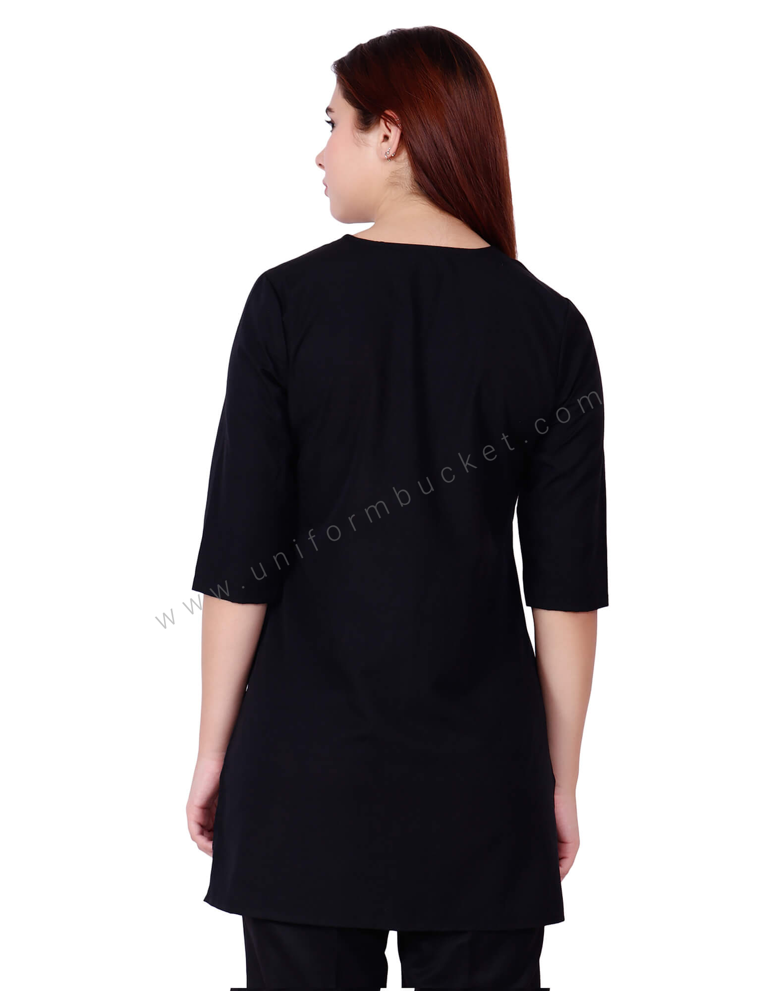 V Neck Formal Black Tunic thumbnail 2