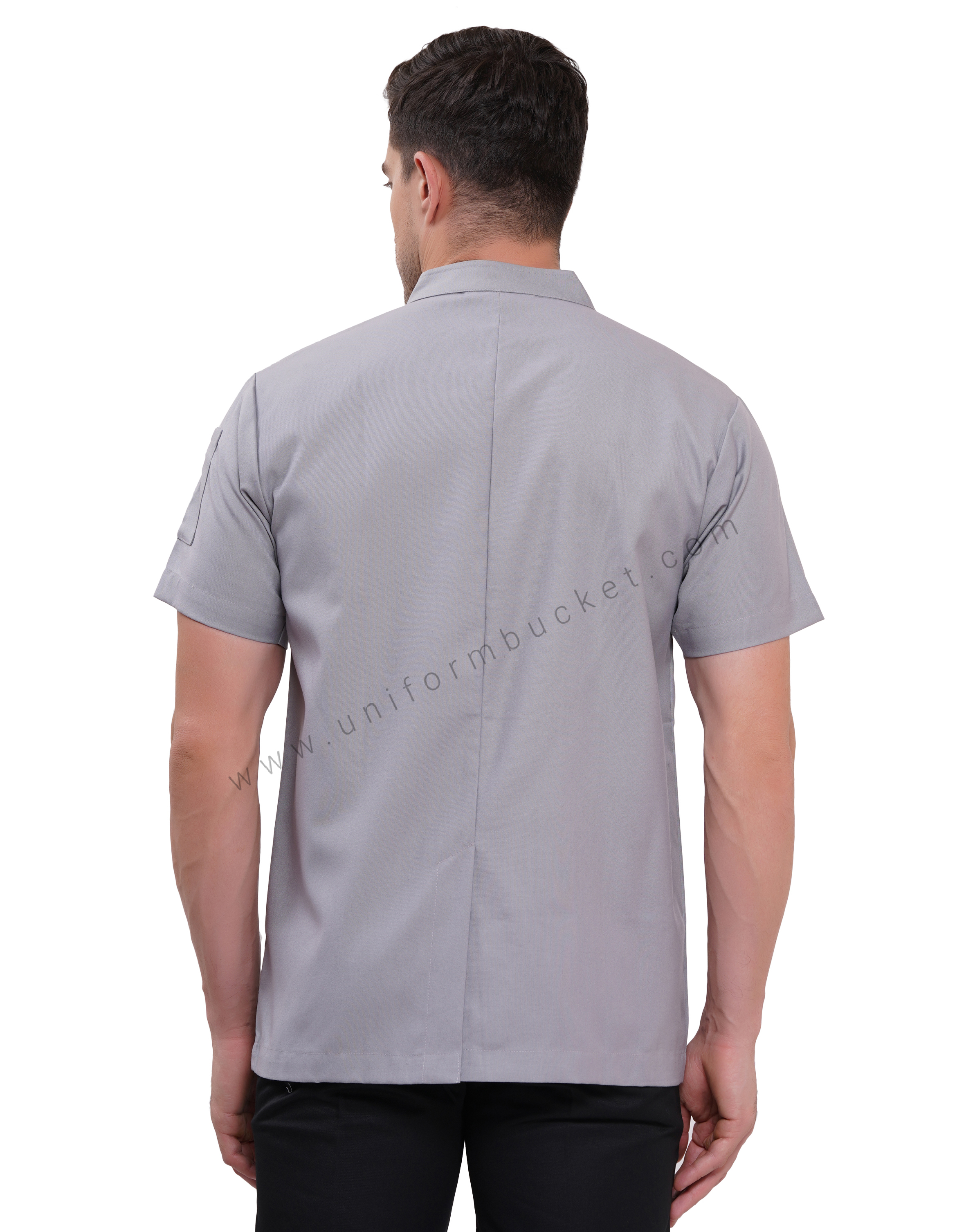 FRONT ZIG ZAG  HALF SLEEVE MALE  CHEF COAT thumbnail 5