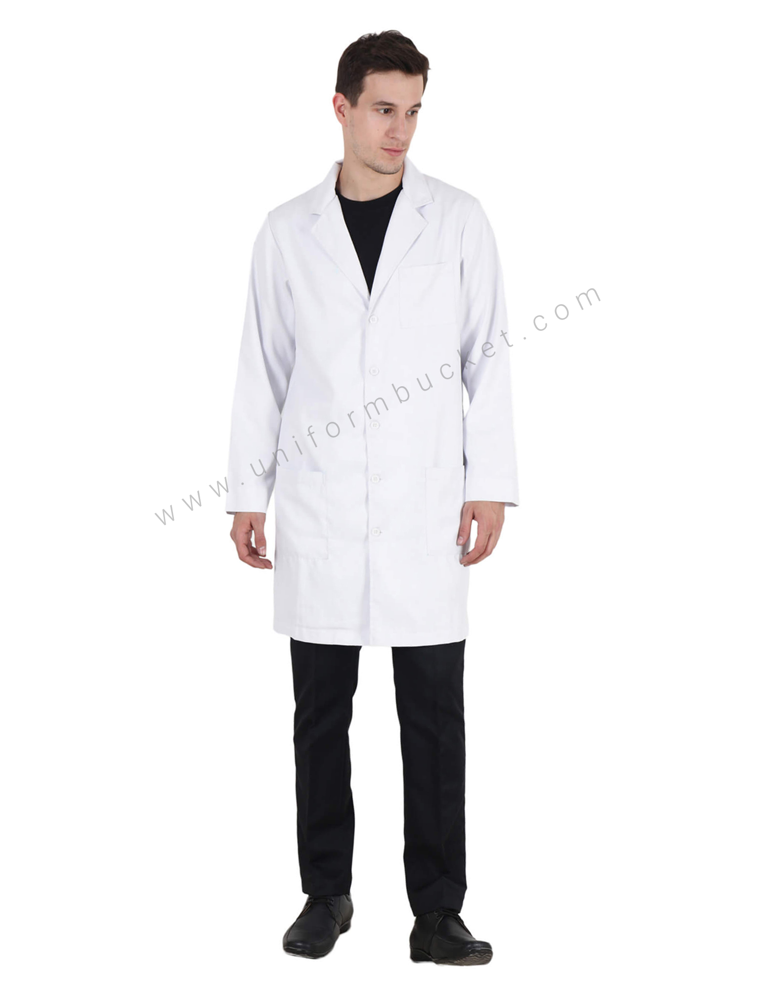 Full Sleeve Back Adjuster Lab Coat For Male thumbnail 2