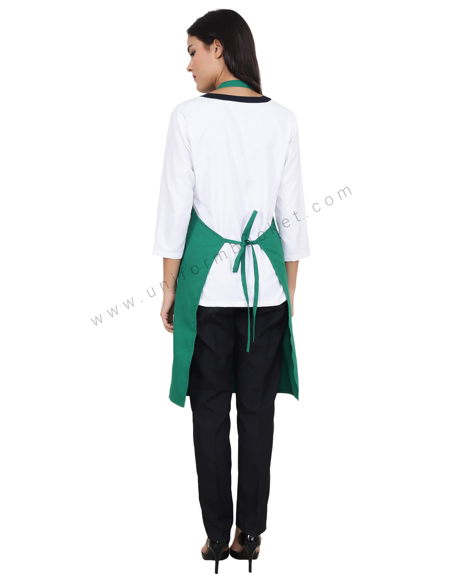 Front Pocket Green Bib Apron thumbnail 3