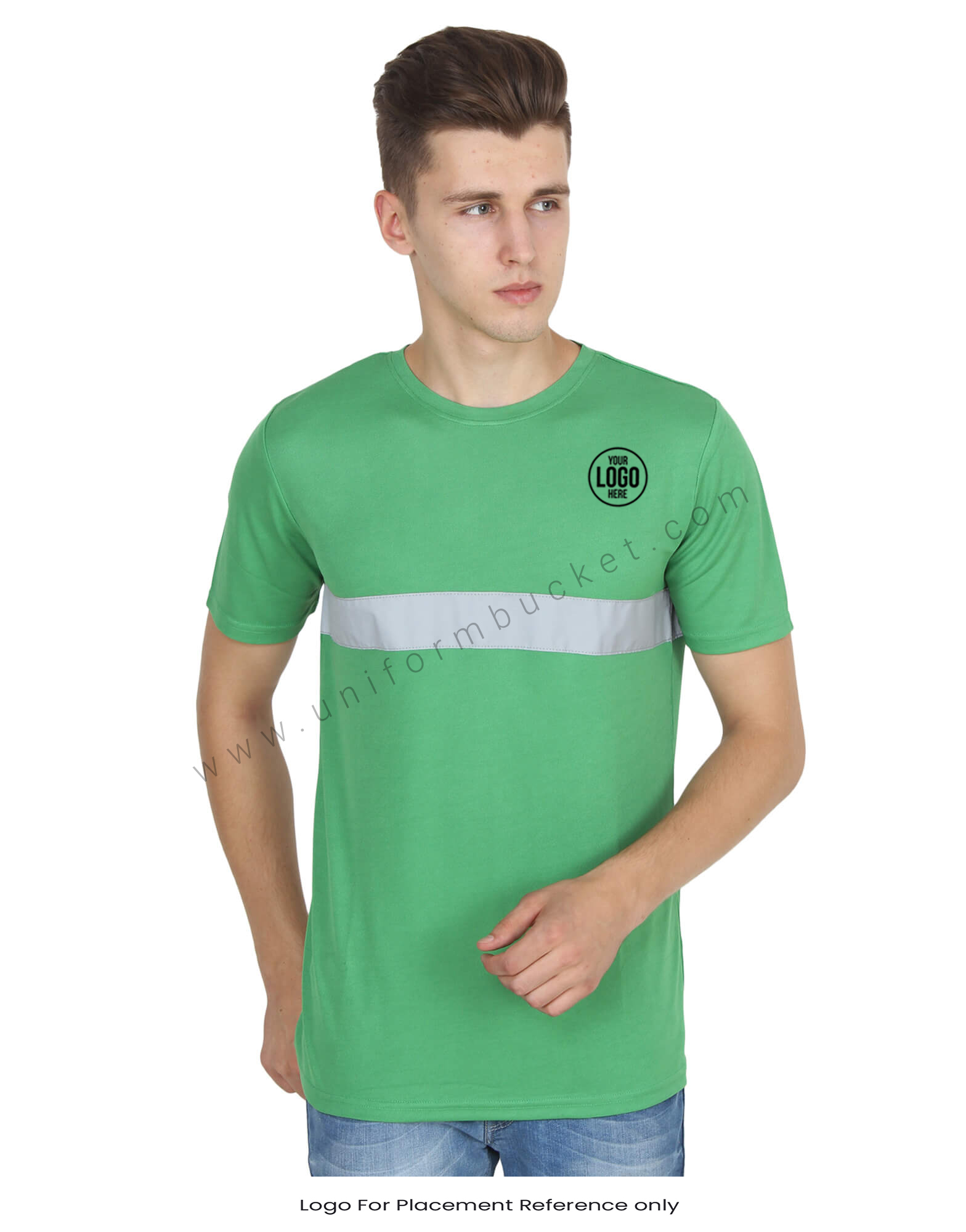 Green Round Neck Hi- Visibility T- Shirt thumbnail 4