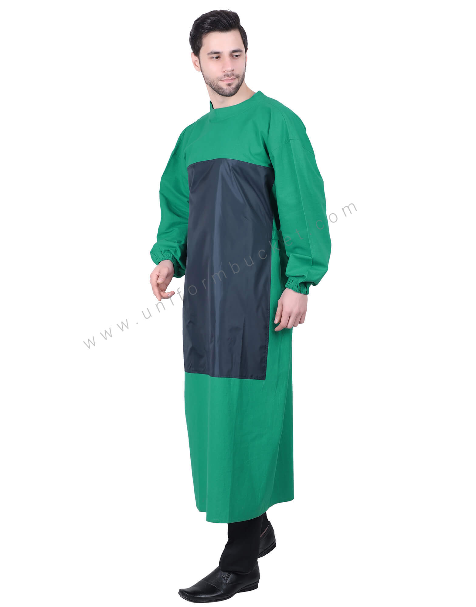 Green Surgical OT Uniform With Black Patch thumbnail 3