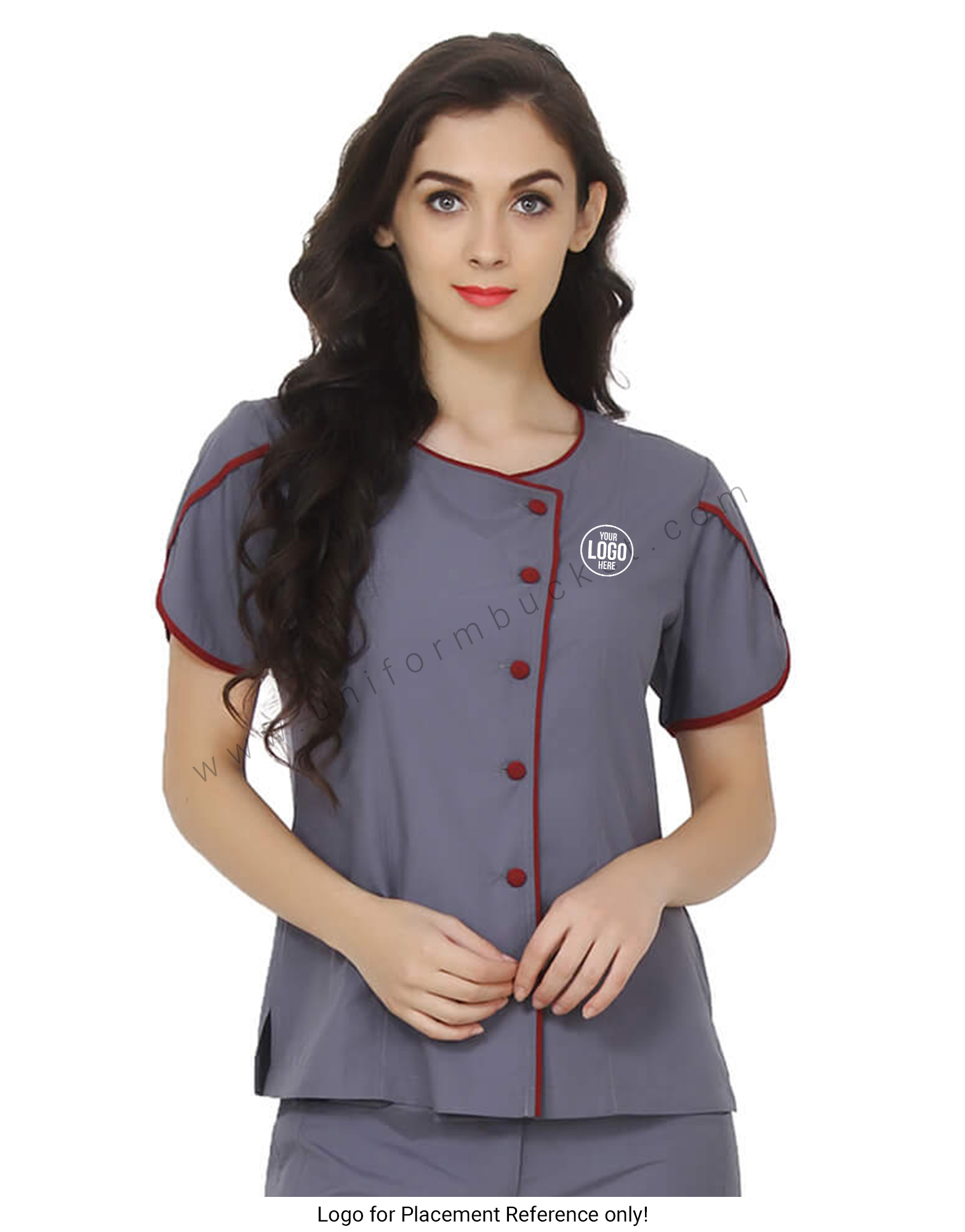 Grey Top With Half Petal Sleeves thumbnail 5