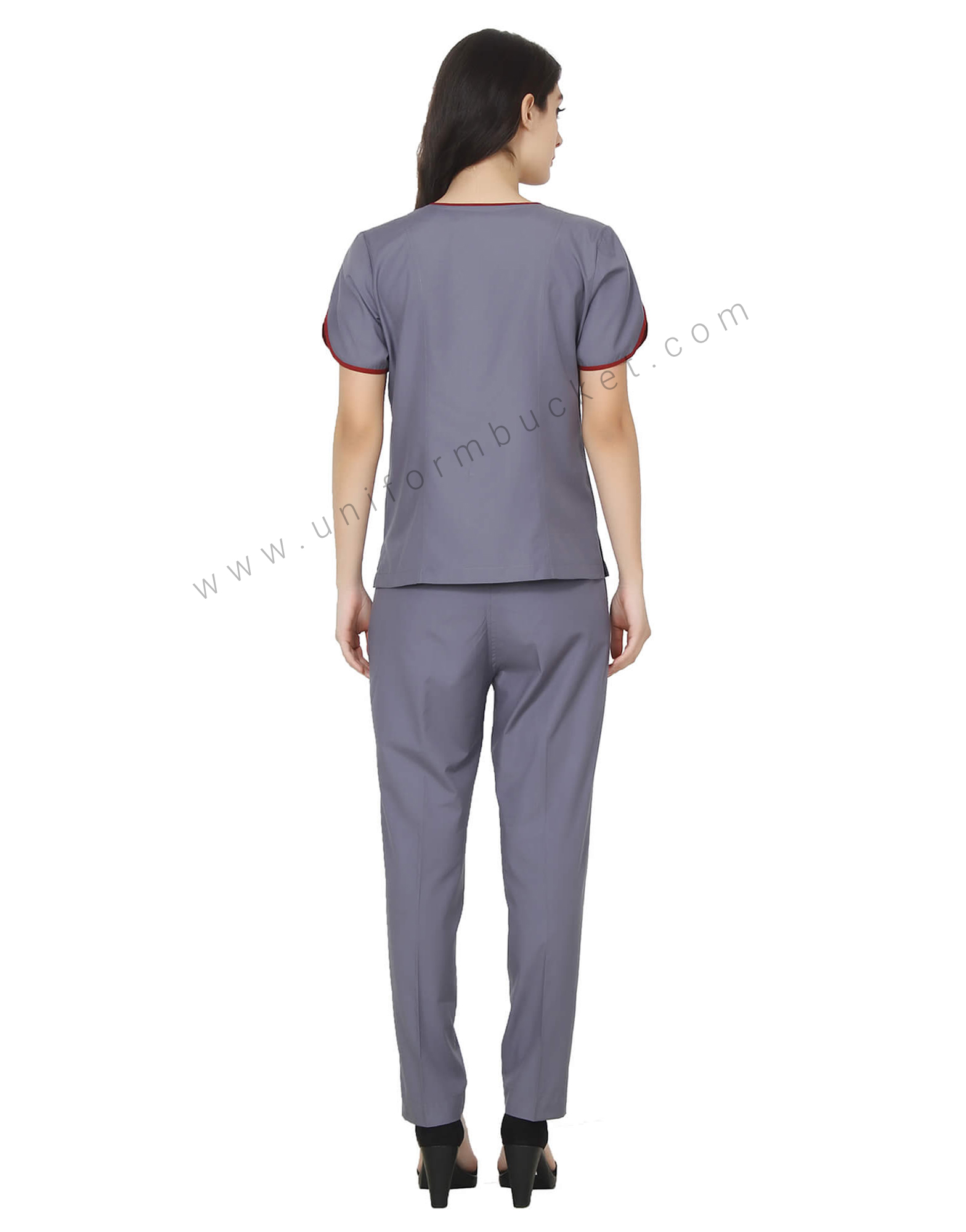 Grey Top With Half Petal Sleeves thumbnail 3