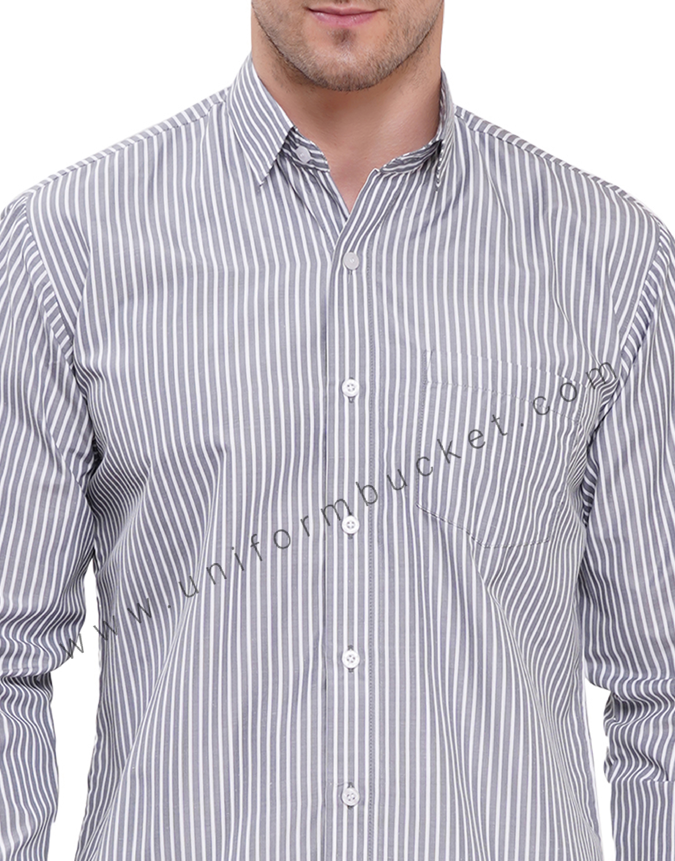 grey Lining male shirt with full sleeve one chest pocket thumbnail 6