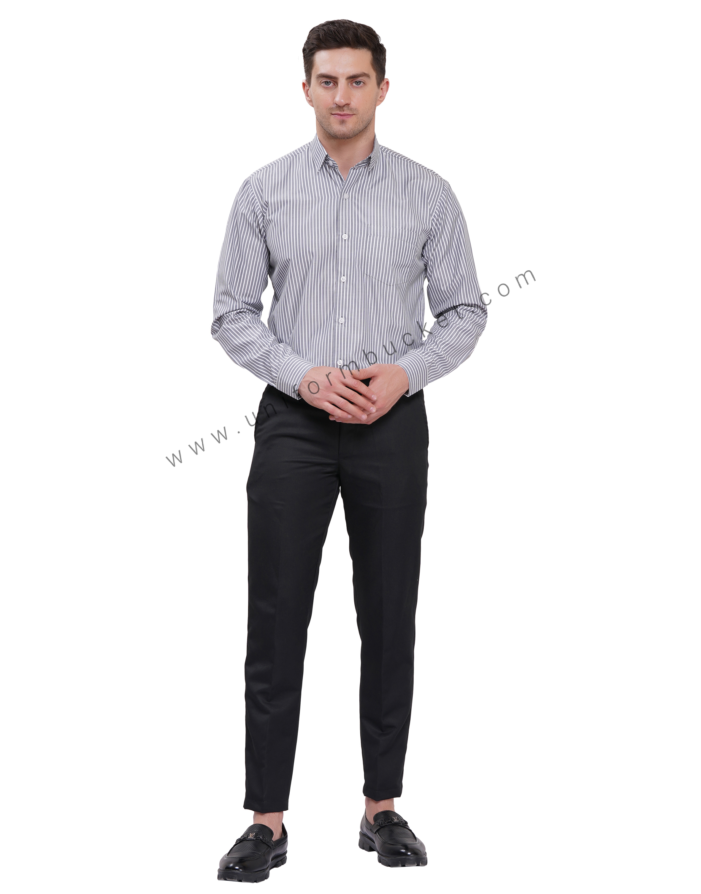 grey Lining male shirt with full sleeve one chest pocket thumbnail 7