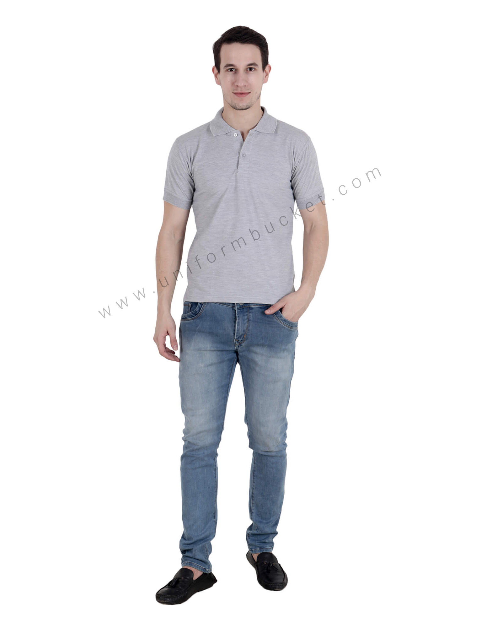 Grey Uniform Polo T- Shirt thumbnail 3