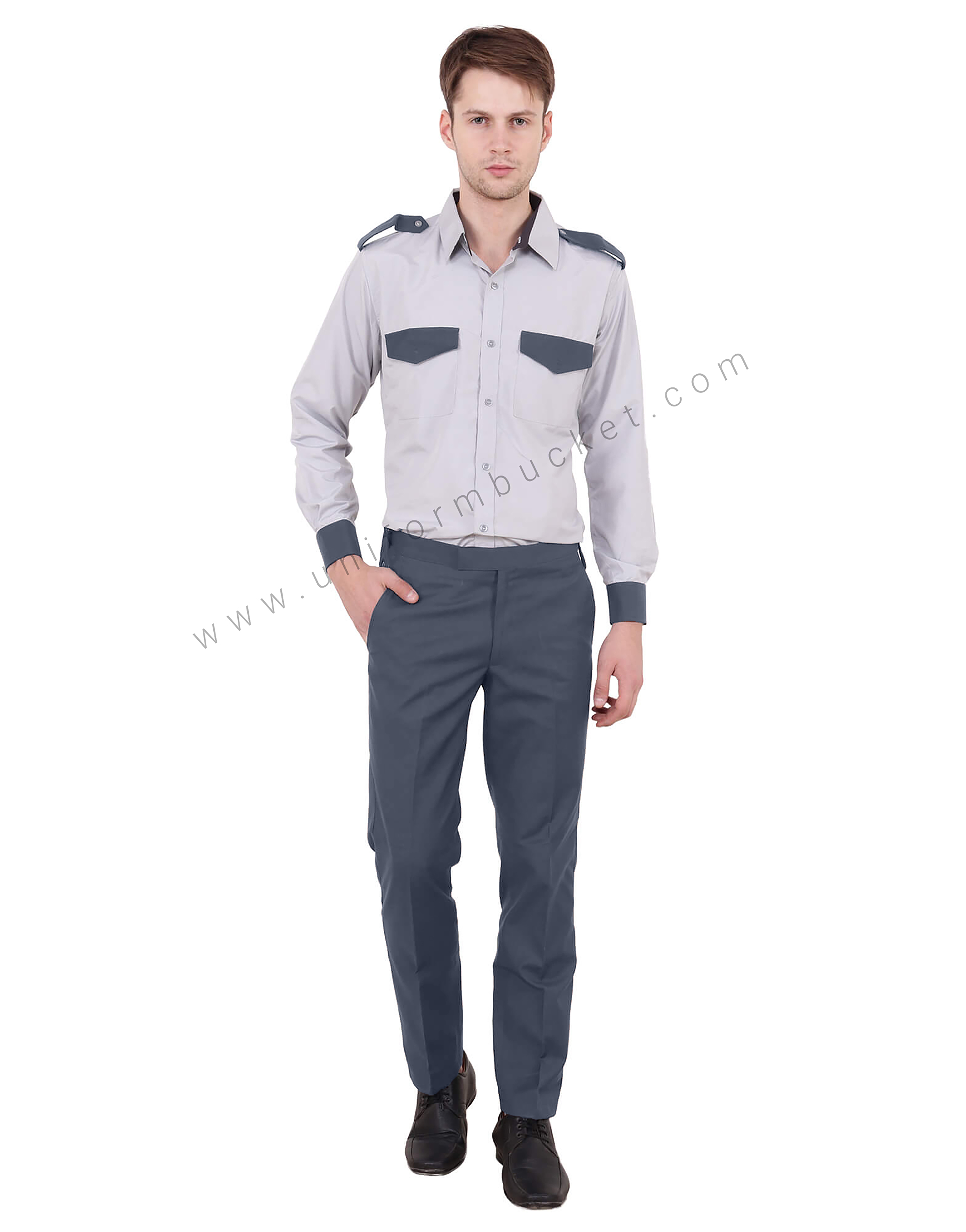 Grey Security Guard Shirt For Men thumbnail 2