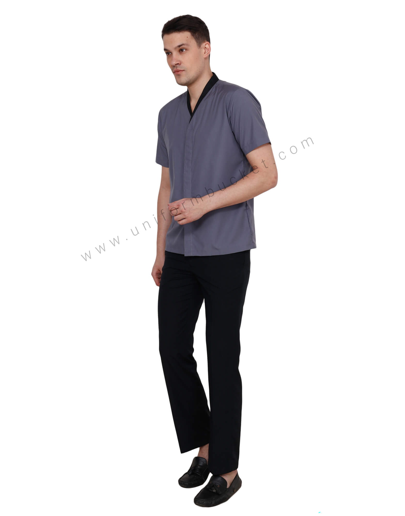 Thai Neck Grey Tunic thumbnail 2