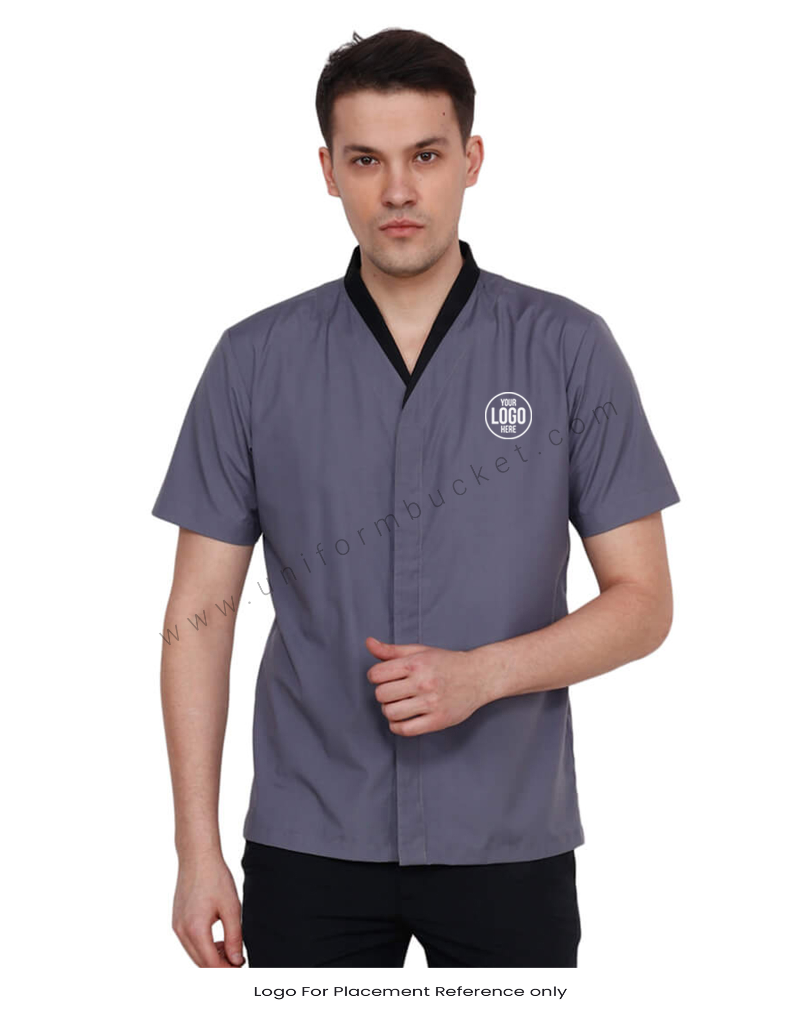 Thai Neck Grey Tunic thumbnail 4