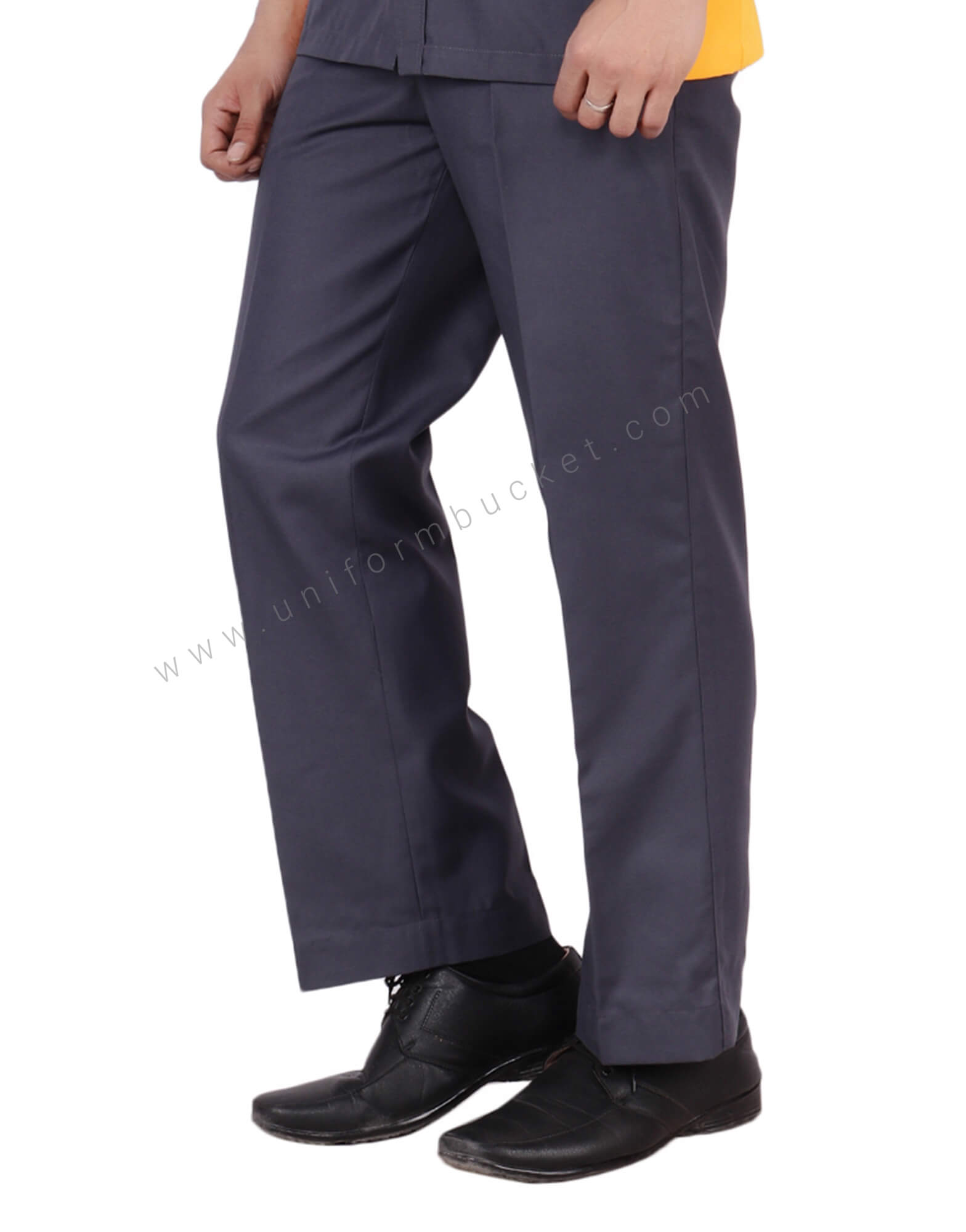 Grey Workwear Trousers For Men view 1