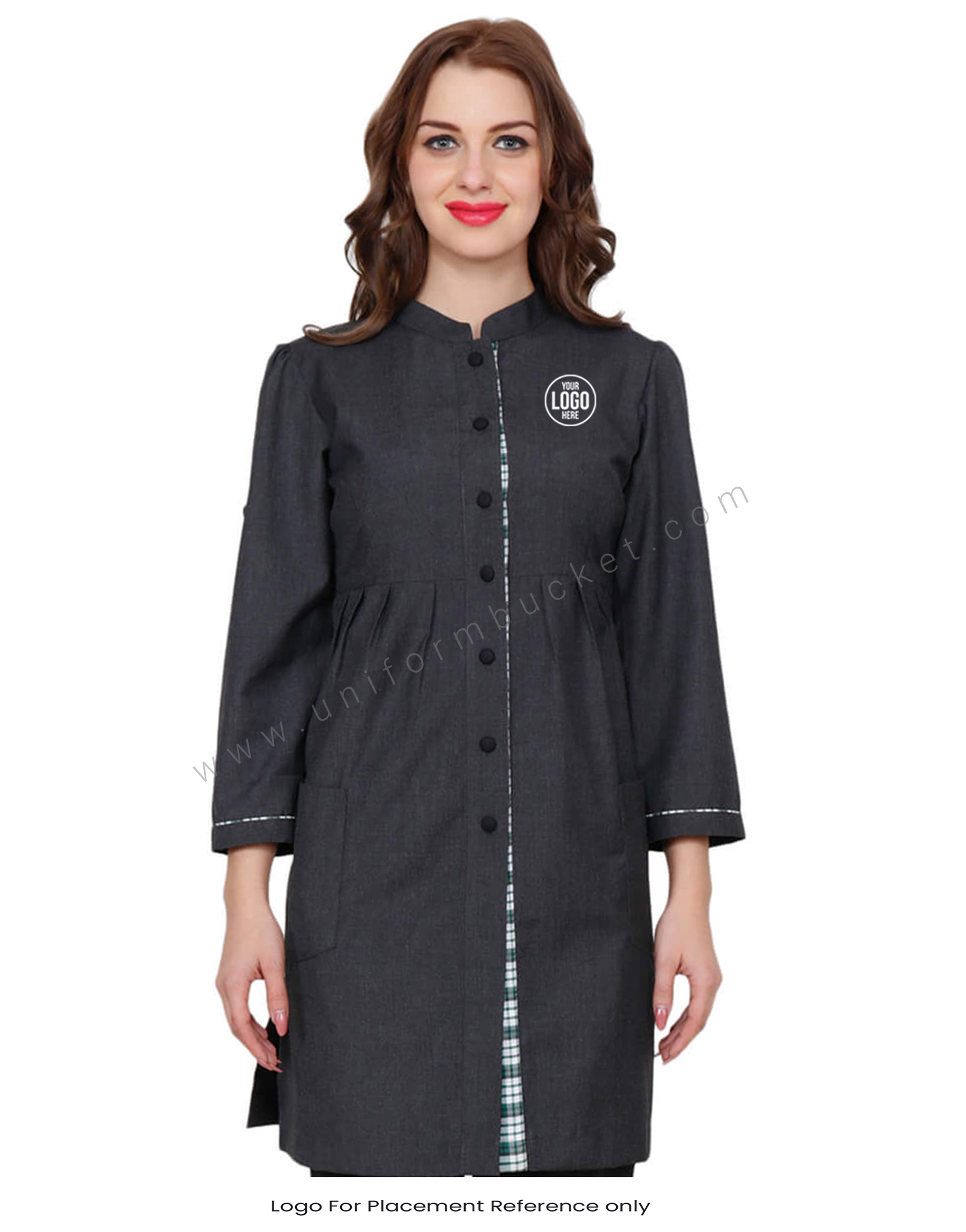 Grey Worsted Long Top With Side Slits thumbnail 4