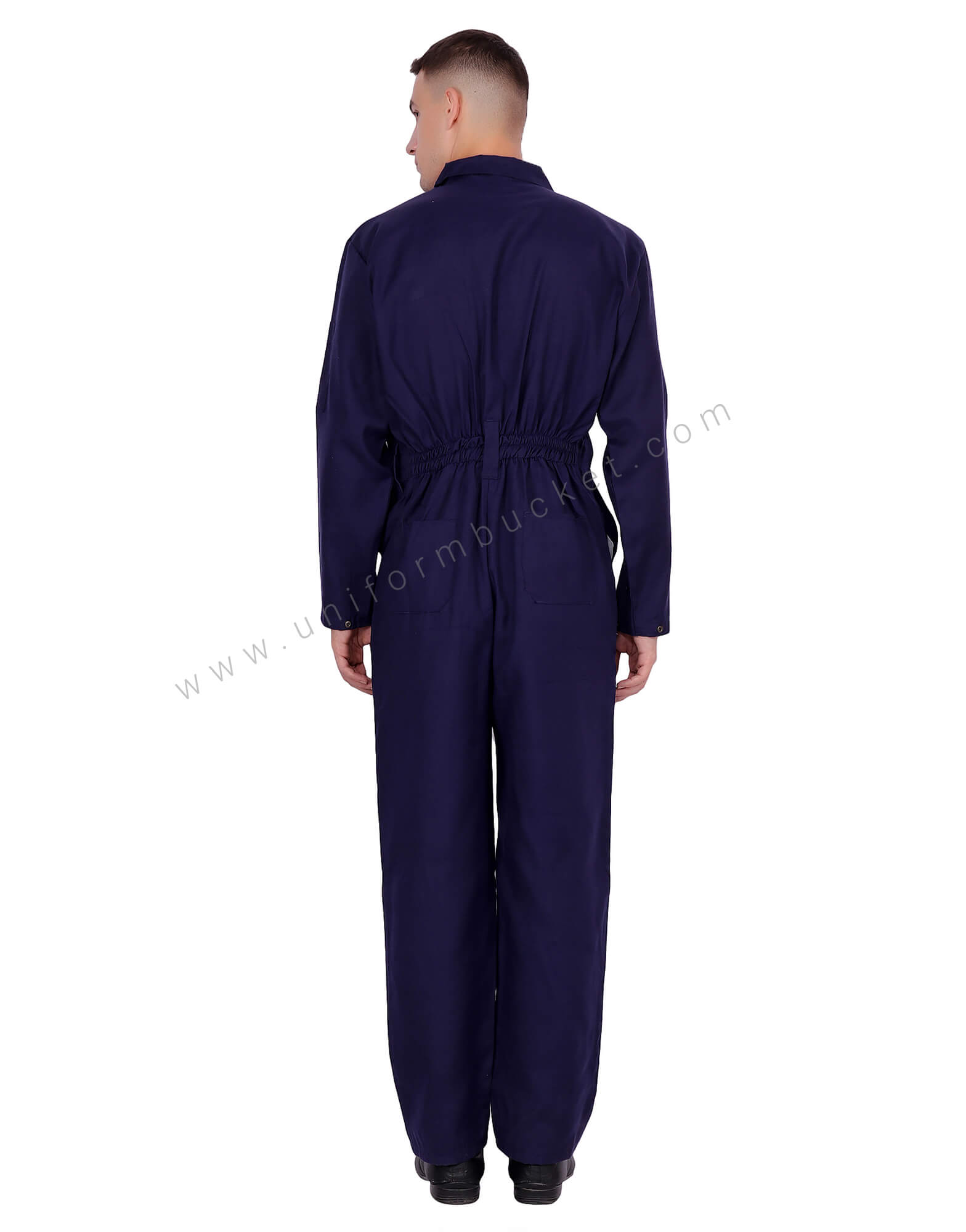 Hidden Placket Indigo Blue Dungaree thumbnail 3