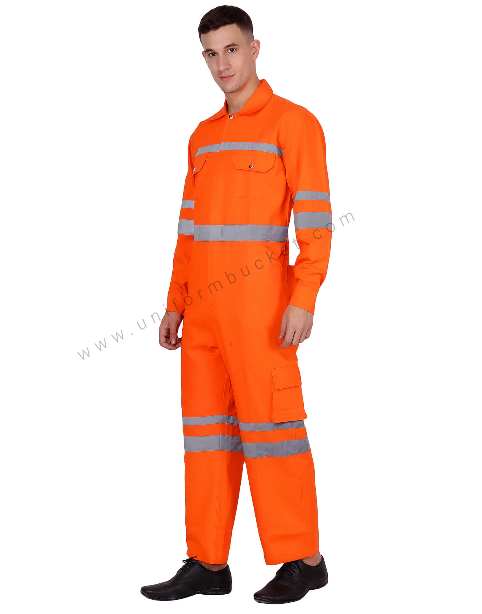 High Visibility Orange Overall With Functional Pockets thumbnail 2
