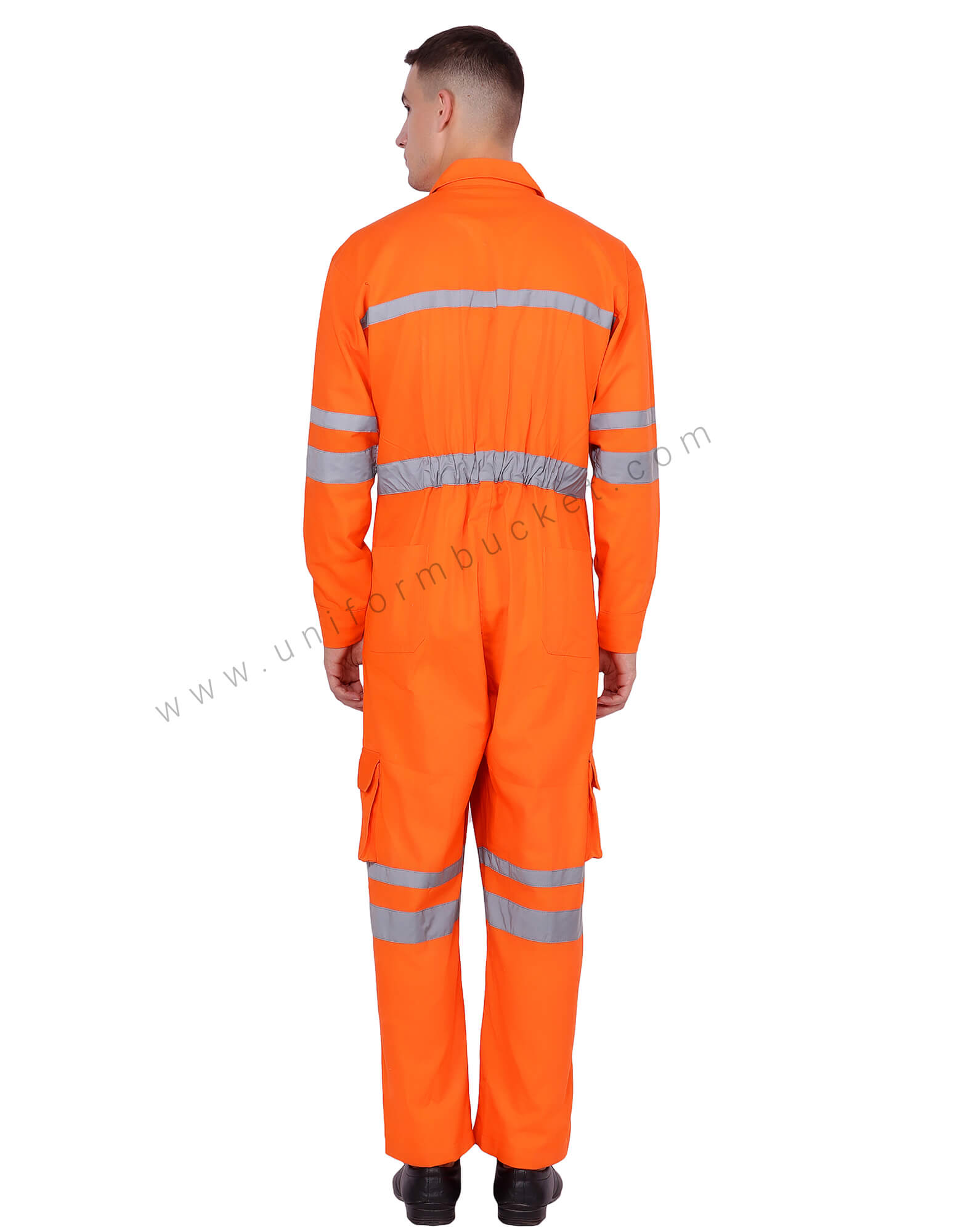 High Visibility Orange Overall With Functional Pockets thumbnail 3