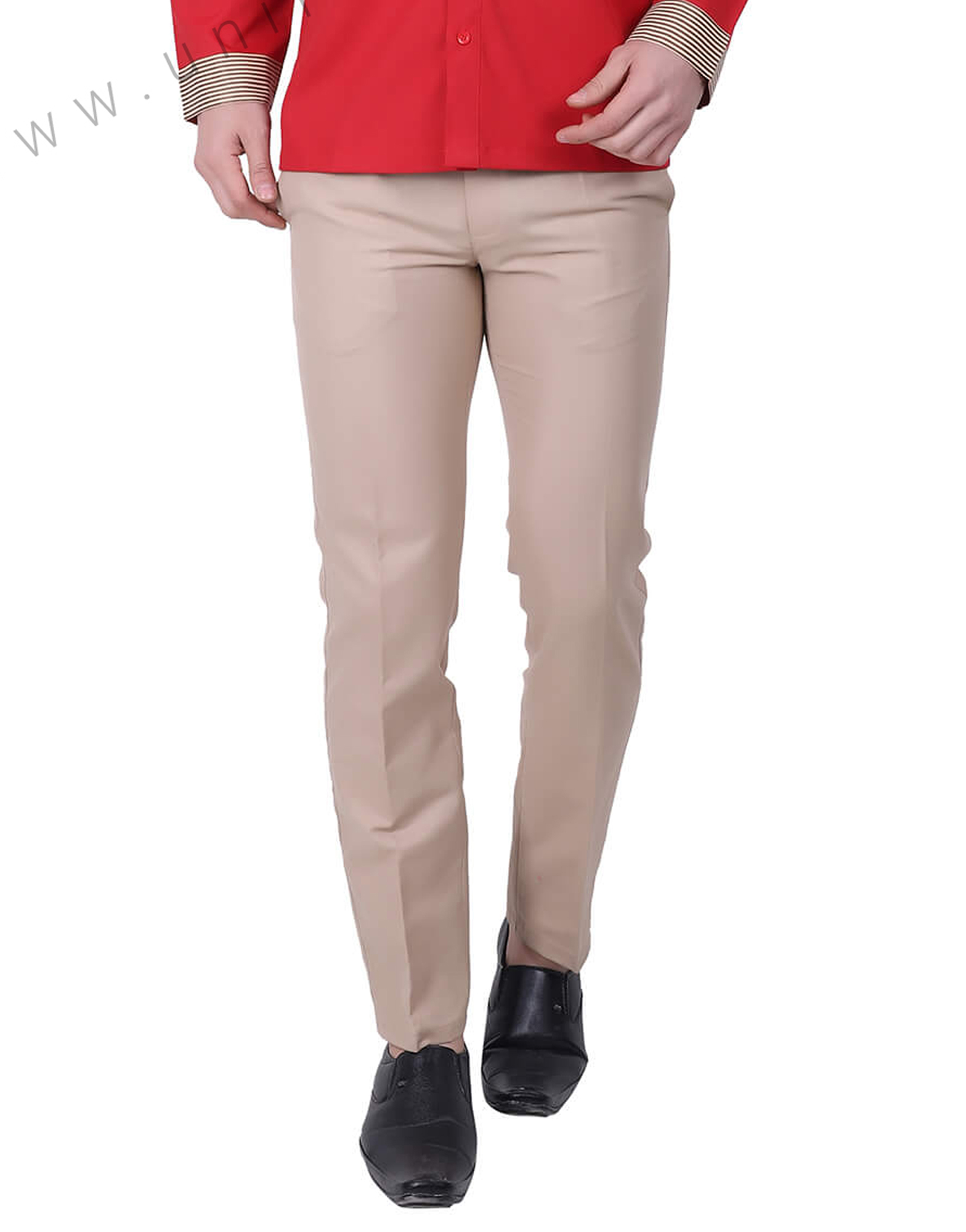 Khaki Formal Trousers For Men thumbnail 3