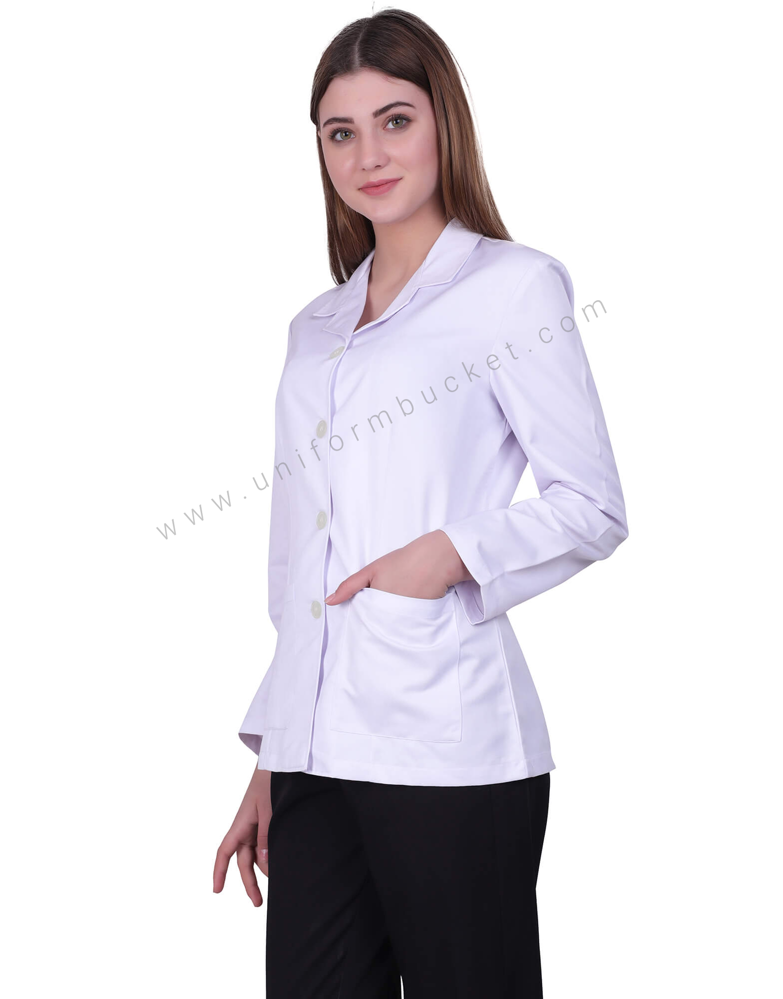 Full Sleeves Lab Coat For Women view 2