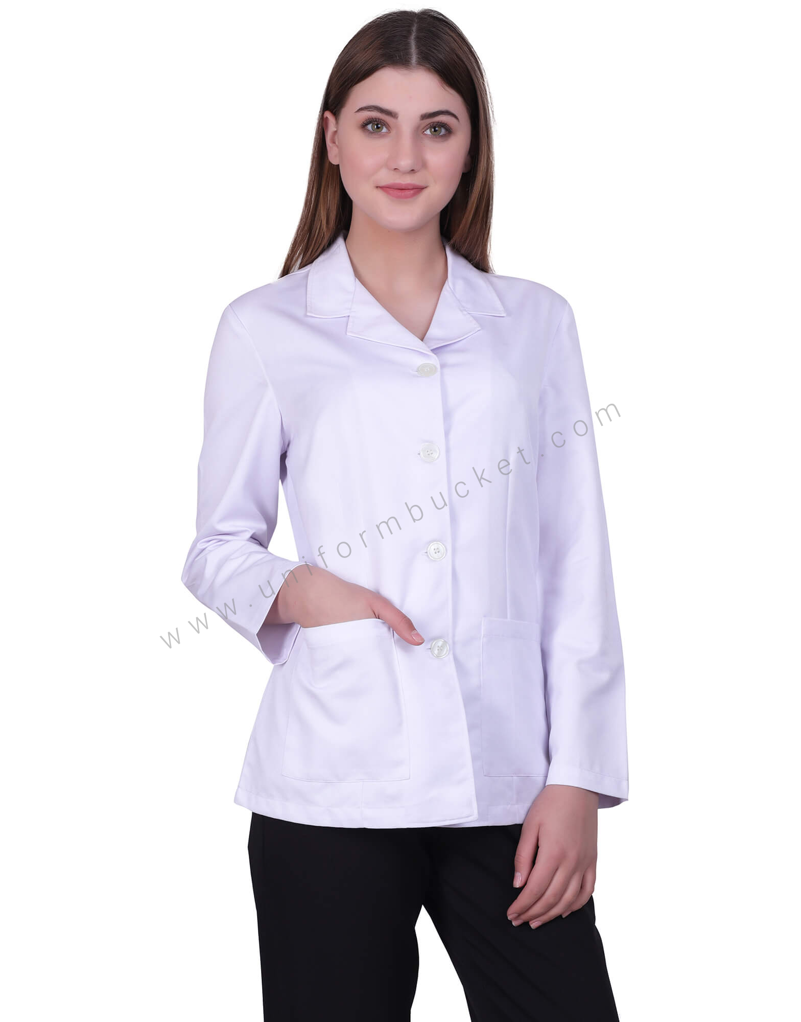 Full Sleeves Lab Coat For Women view 3