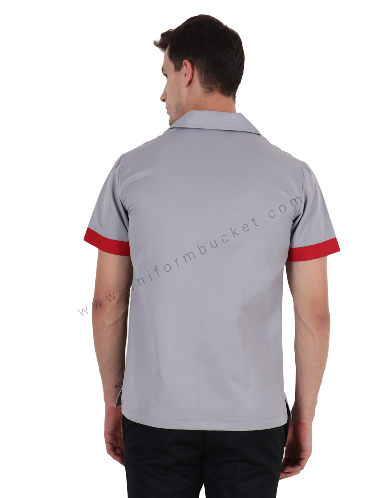 Lapel Collar Grey Shirt thumbnail 2