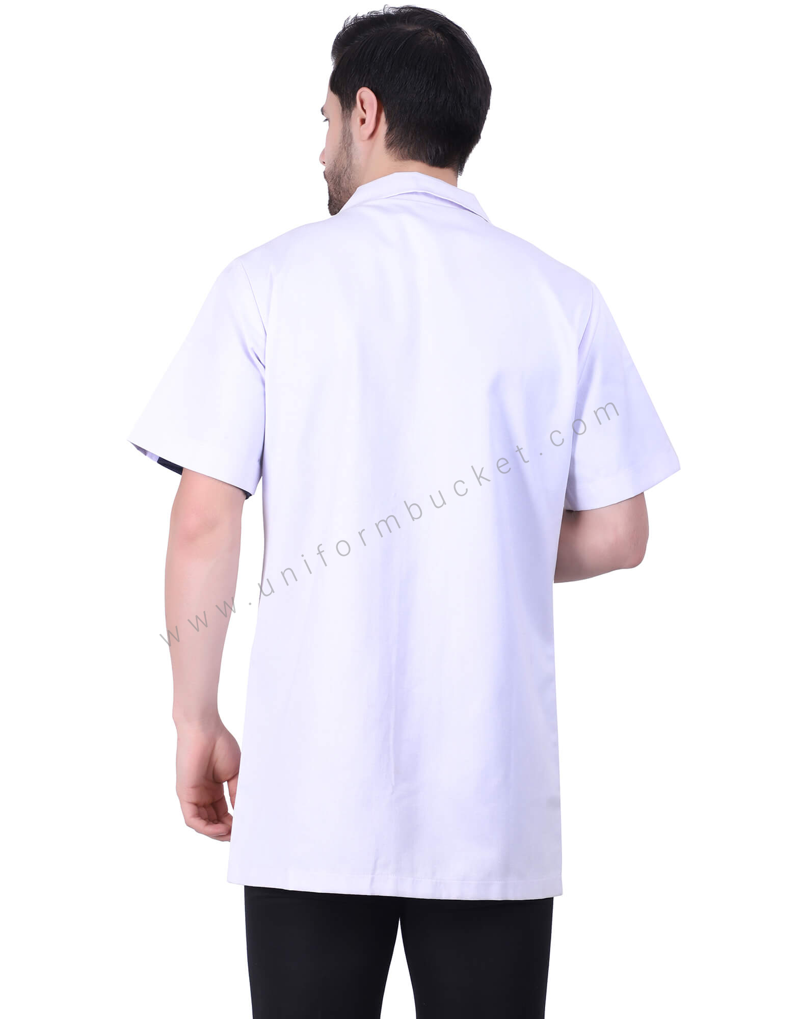Lapel Notch Long Lab Coat thumbnail 4