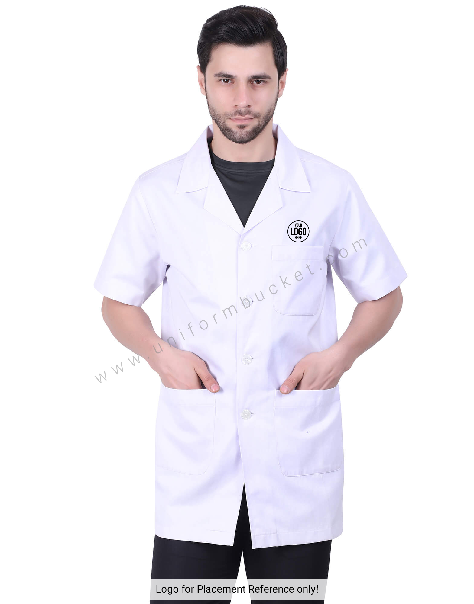 Lapel Notch Long Lab Coat thumbnail 5
