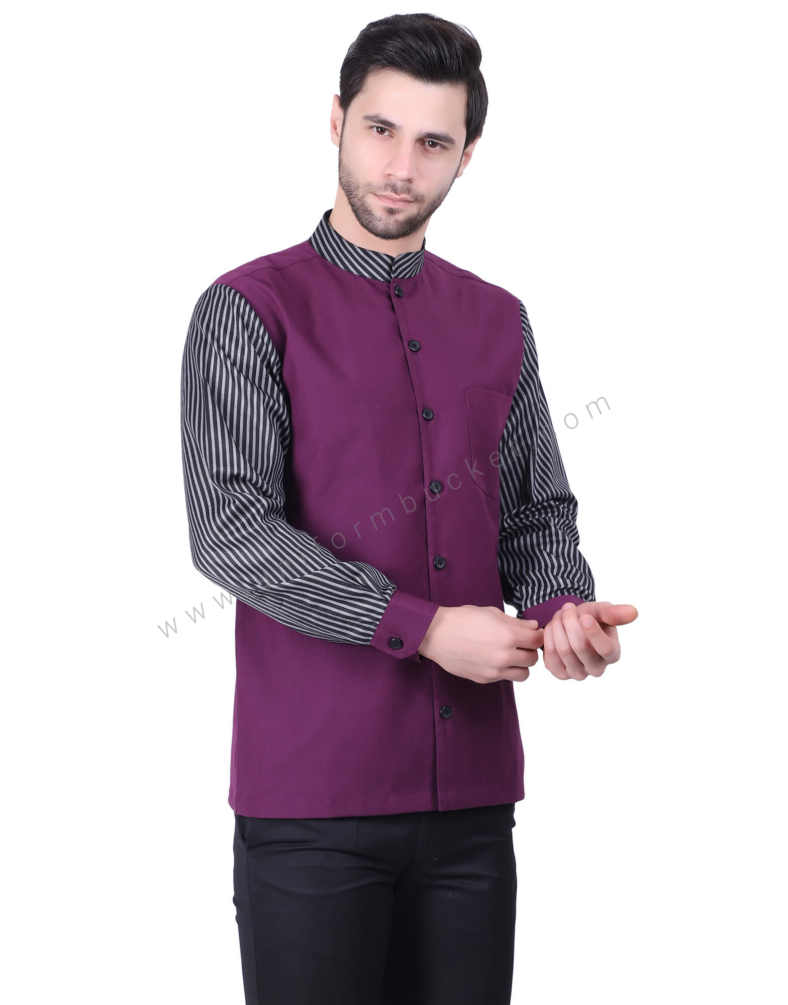 Magenta Shirt With Zebra Pattern view 1