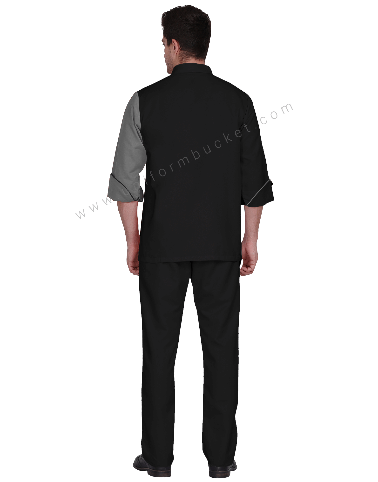 Two Shade Male Designer Chef Coat 3/4 Sleeve thumbnail 3